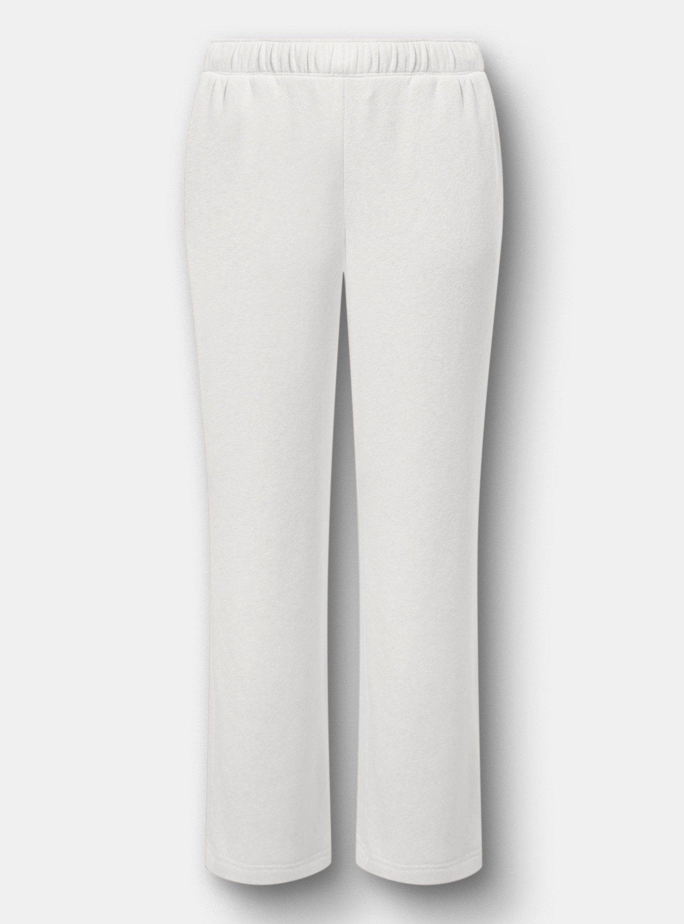 High-Rise Wide Leg Cozy Fleece Pant, WHISPER WHITE, hi-res