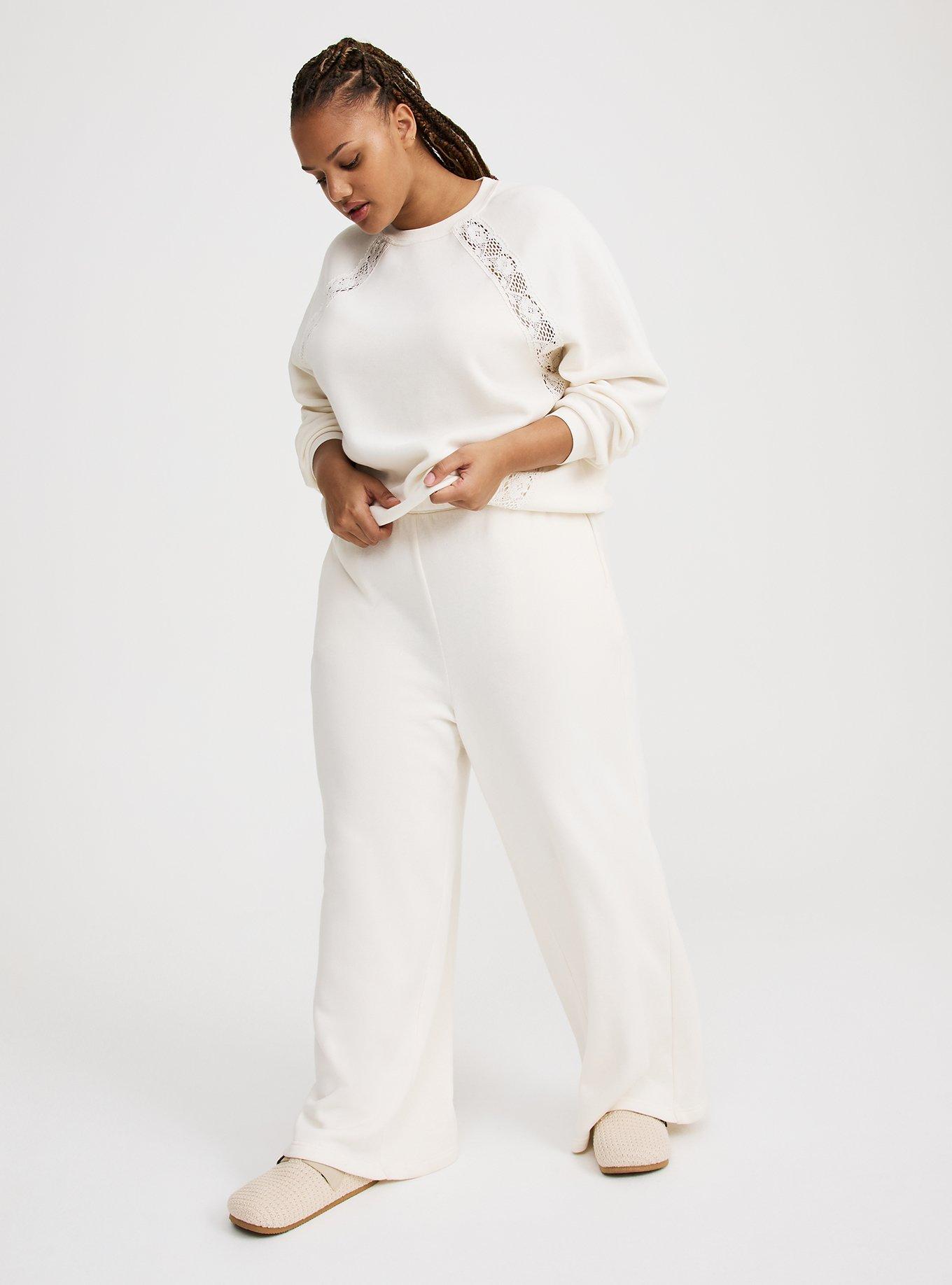Plus Size - High-Rise Wide Leg Cozy Fleece Pant - Torrid