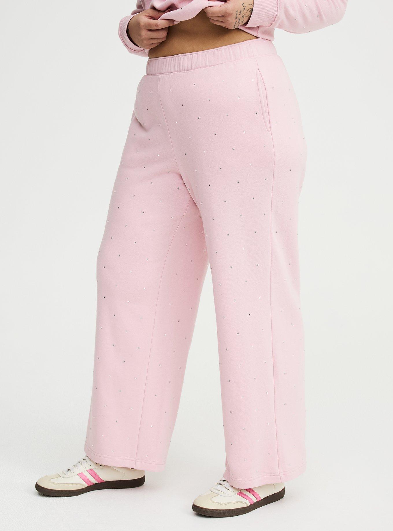 High-Rise Wide Leg Cozy Fleece Pant, BLEACHED MAUVE, alternate