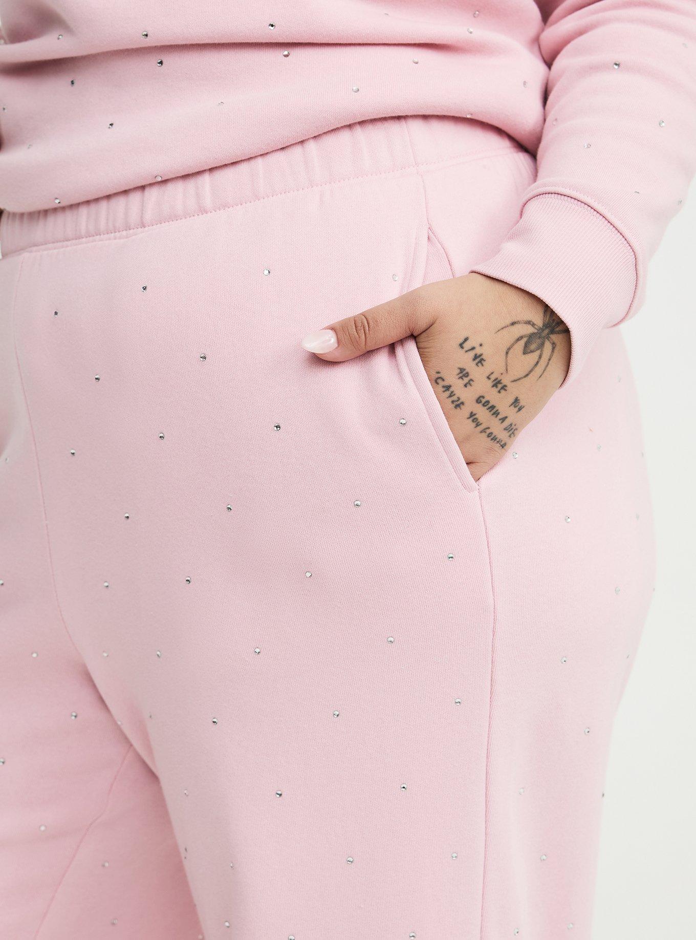 High-Rise Wide Leg Cozy Fleece Pant, BLEACHED MAUVE, alternate