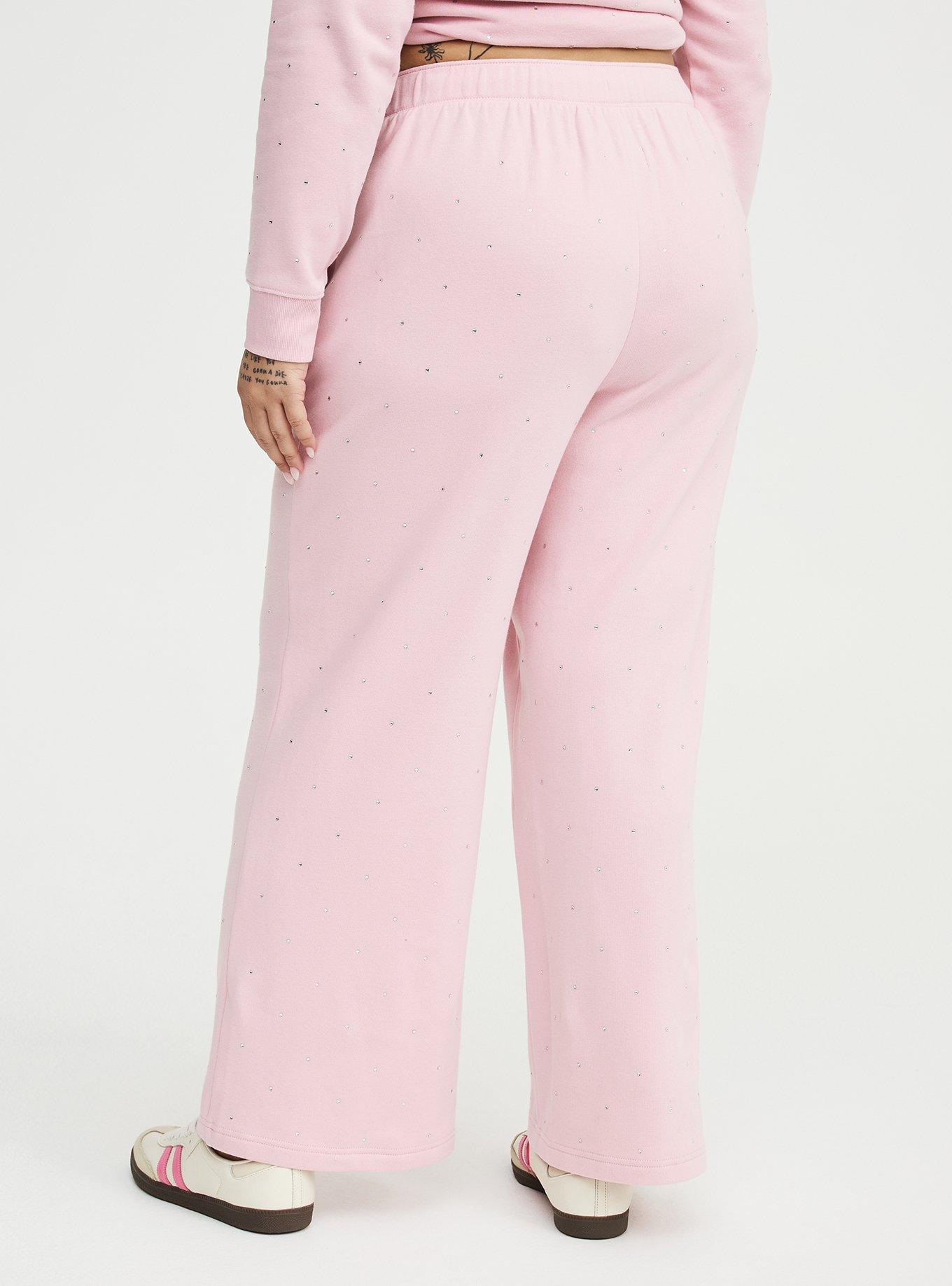 High-Rise Wide Leg Cozy Fleece Pant, BLEACHED MAUVE, alternate