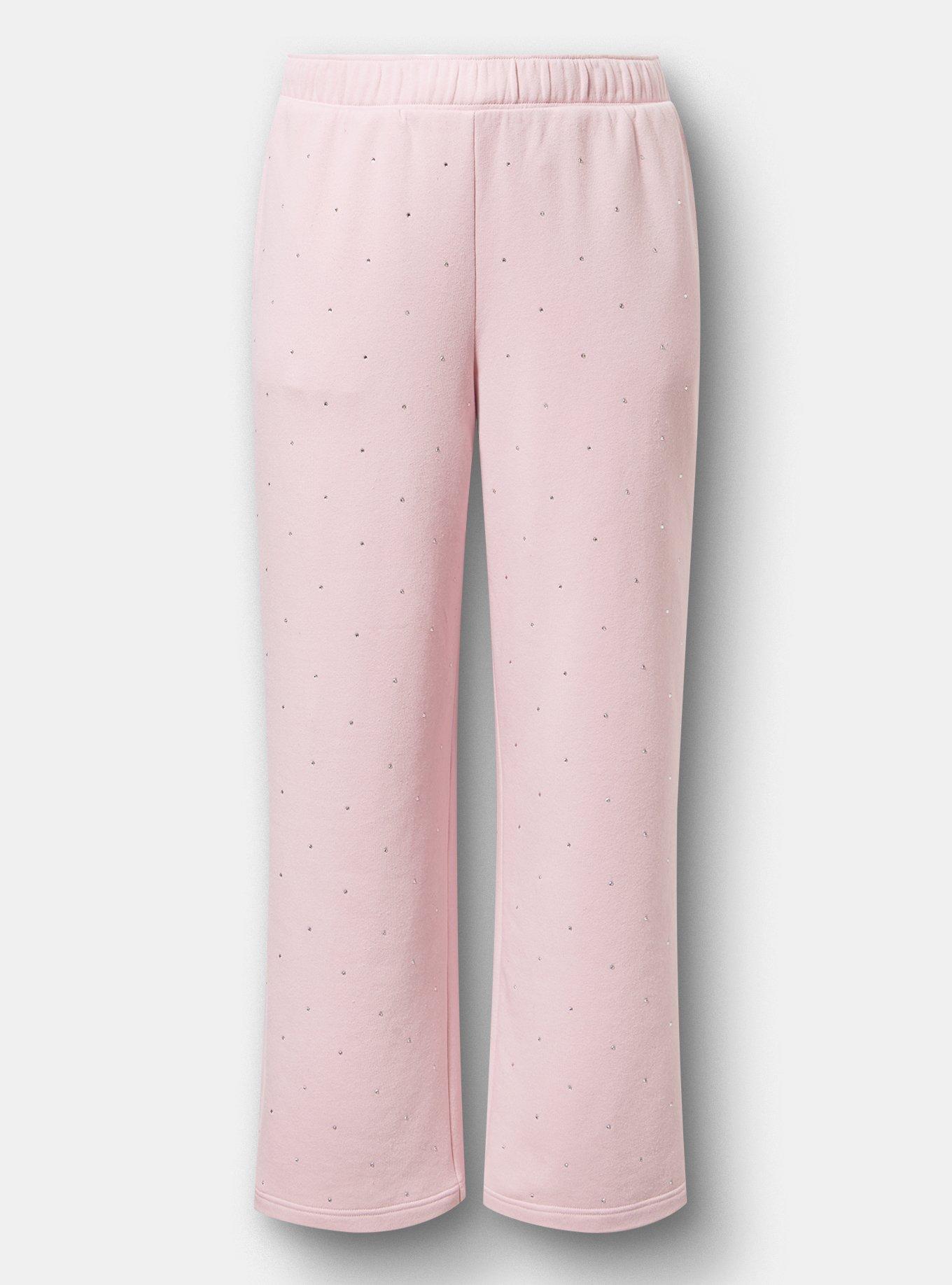 High-Rise Wide Leg Cozy Fleece Pant, BLEACHED MAUVE, hi-res