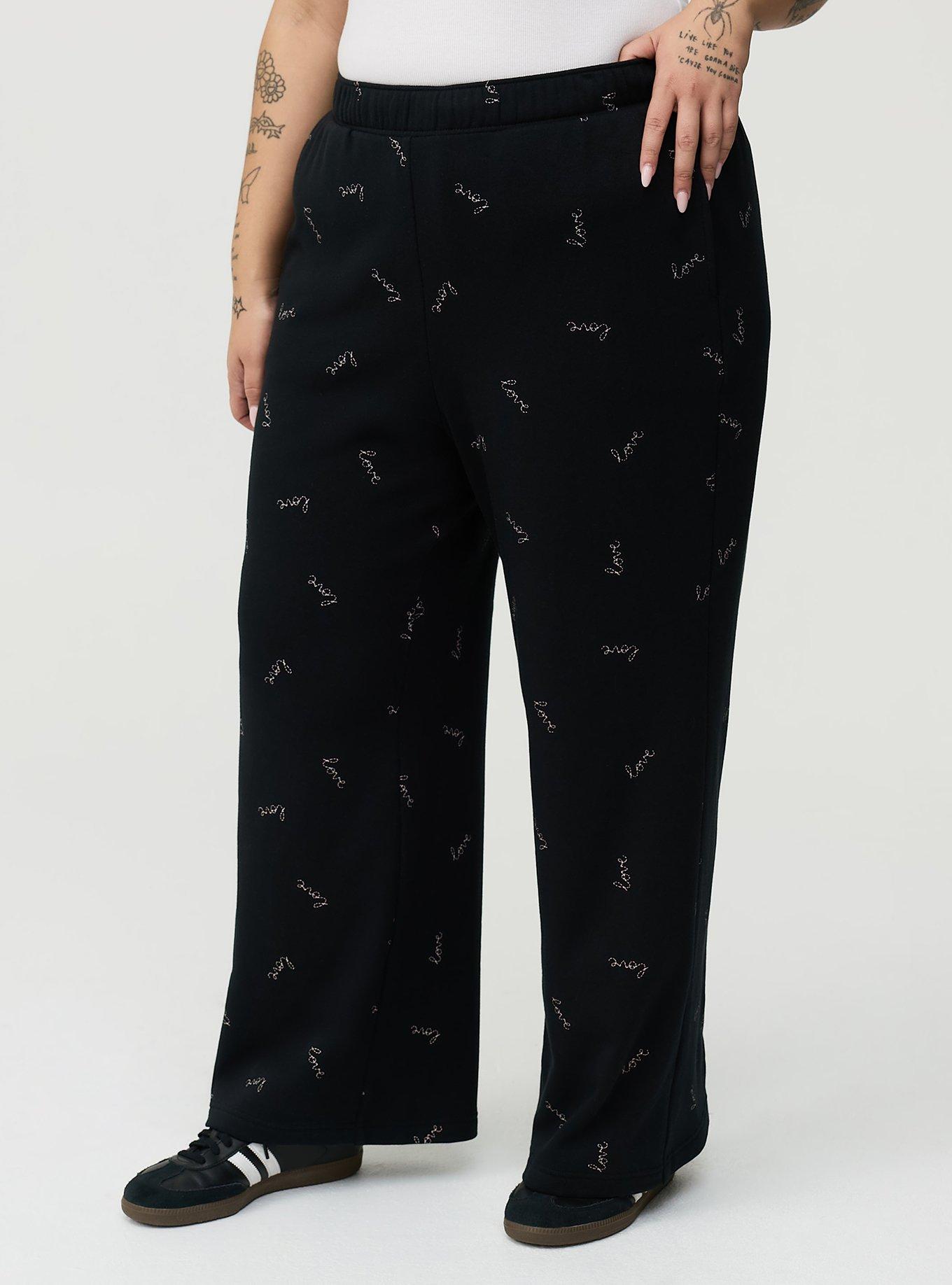 High-Rise Wide Leg Cozy Fleece Pant