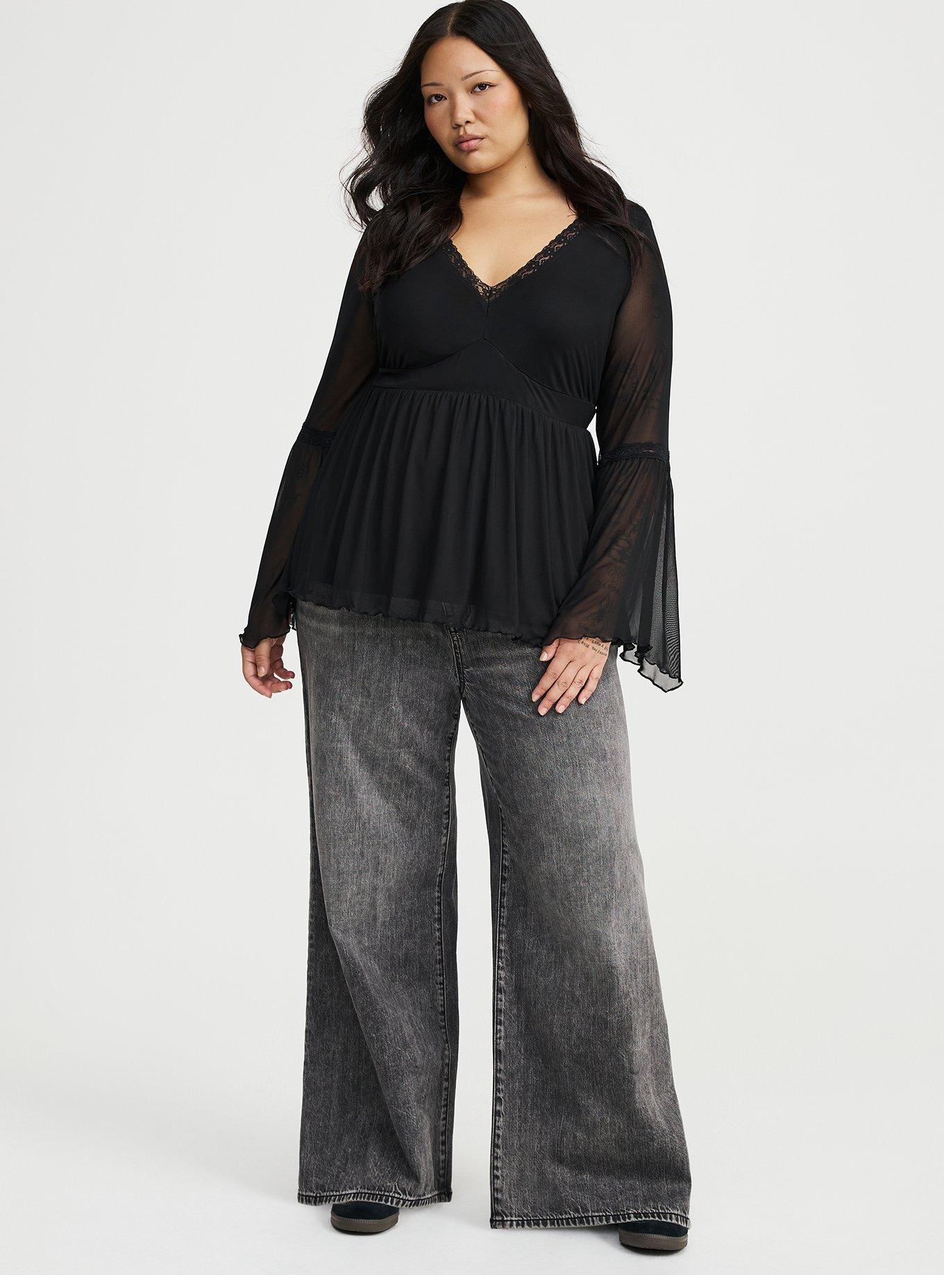 Mesh Long Sleeve Boho Top