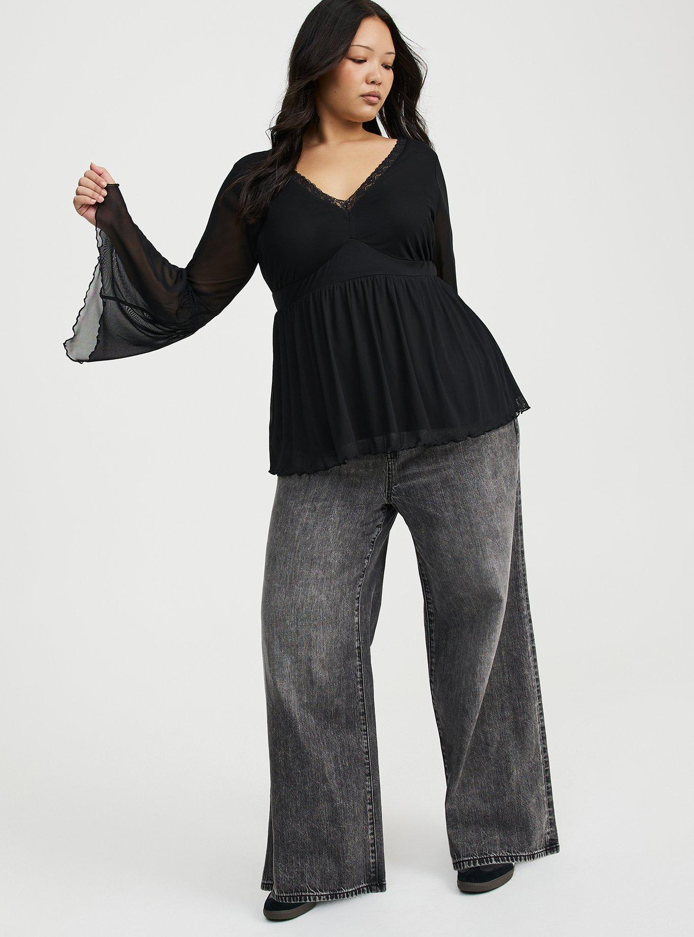 Mesh Long Sleeve Boho Top