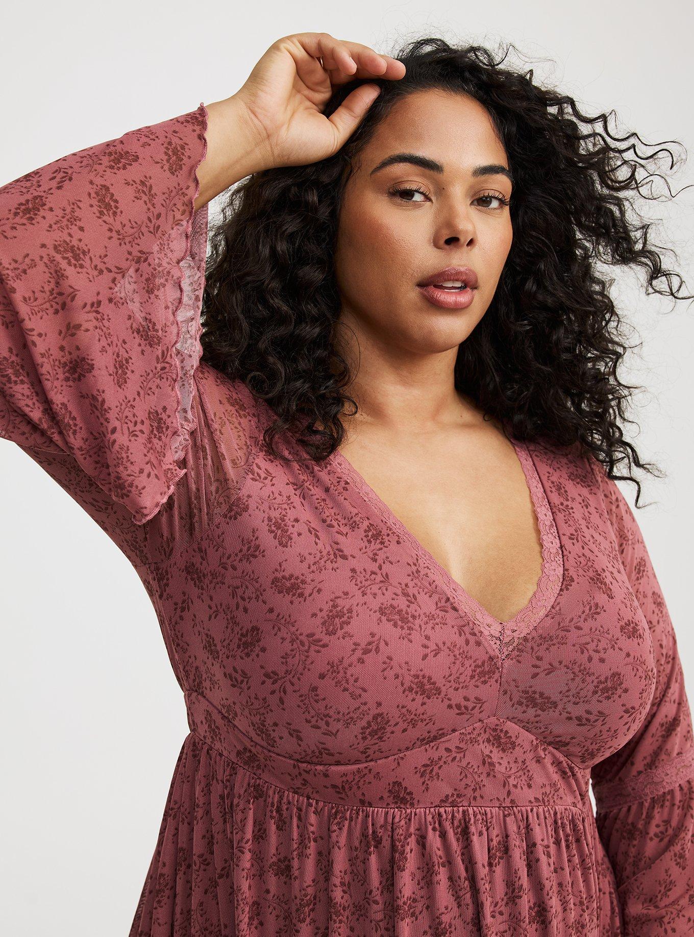 Mesh Long Sleeve Boho Top