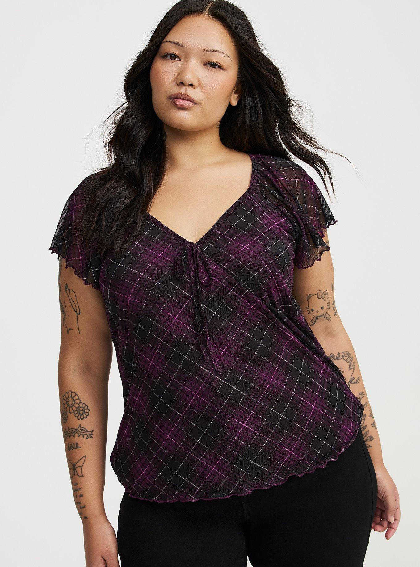 Mesh V-Neck Top