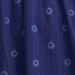 Sweetheart Cinched Babydoll Top, POLKA DOT MEDALLION MEDIEVAL BLUE, swatch