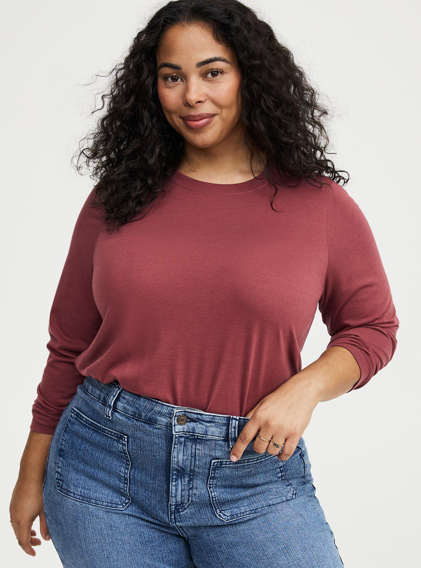 Everyday Crew Long Sleeve Tee, WILD GINGER, alternate