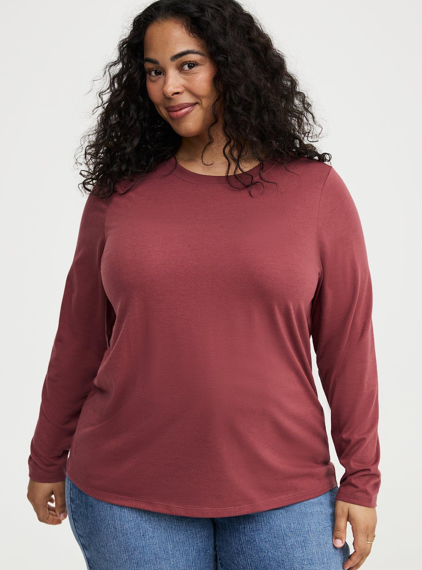 Everyday Crew Long Sleeve Tee, WILD GINGER, alternate
