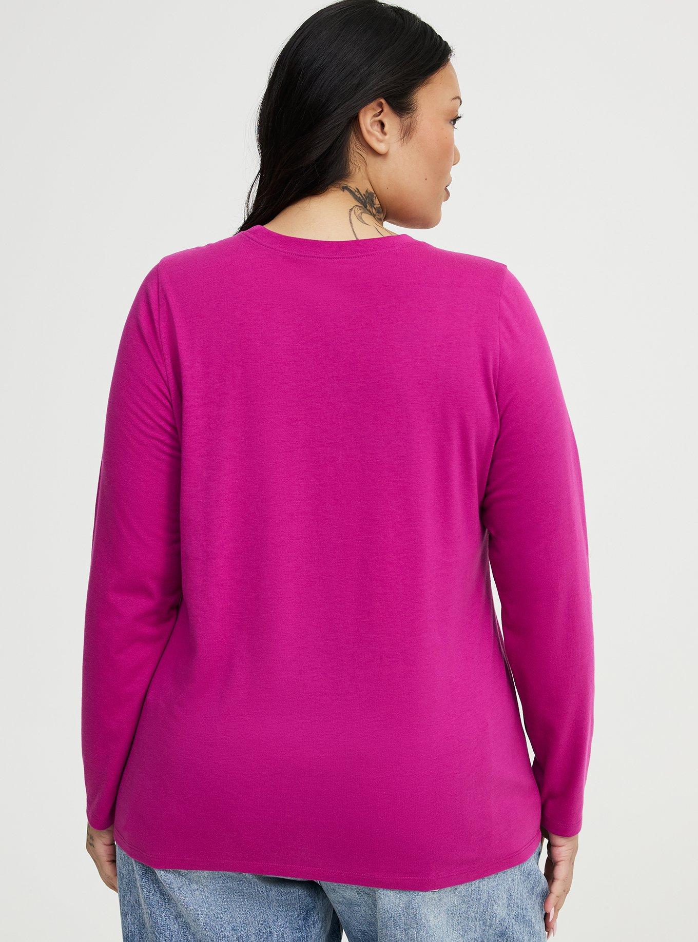 Everyday Crew Long Sleeve Tee, WILD ASTER, alternate