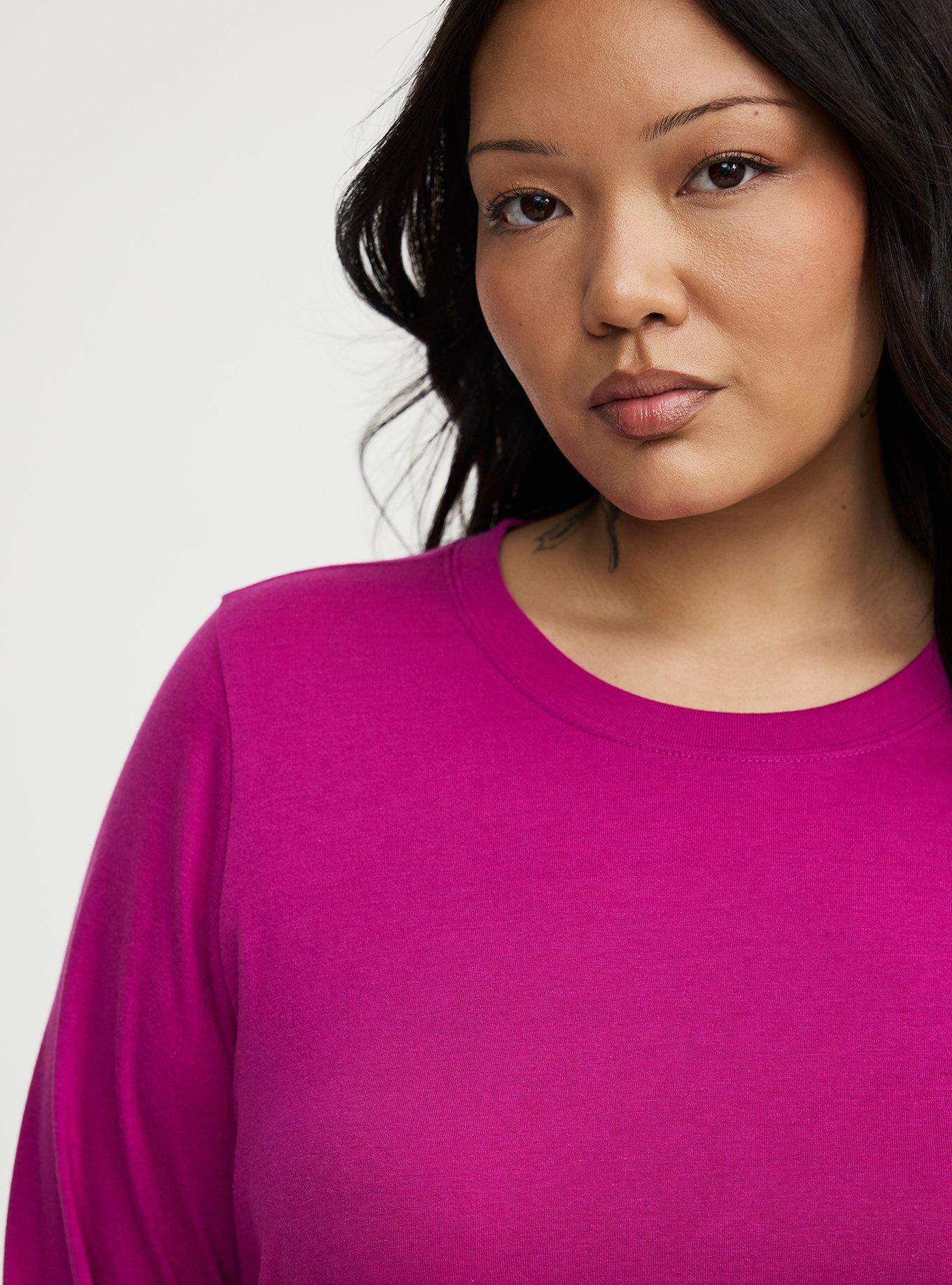 Everyday Crew Long Sleeve Tee, WILD ASTER, alternate