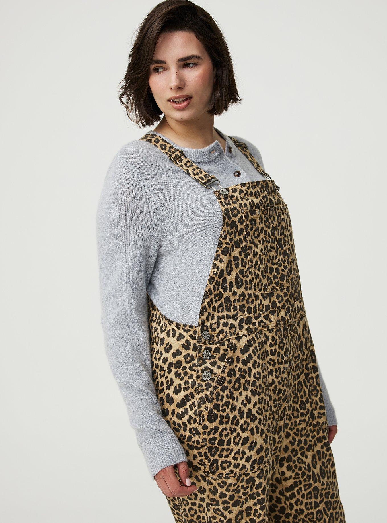 Straight Leg Overall, FIFTIES LEOPARD IVORY, alternate