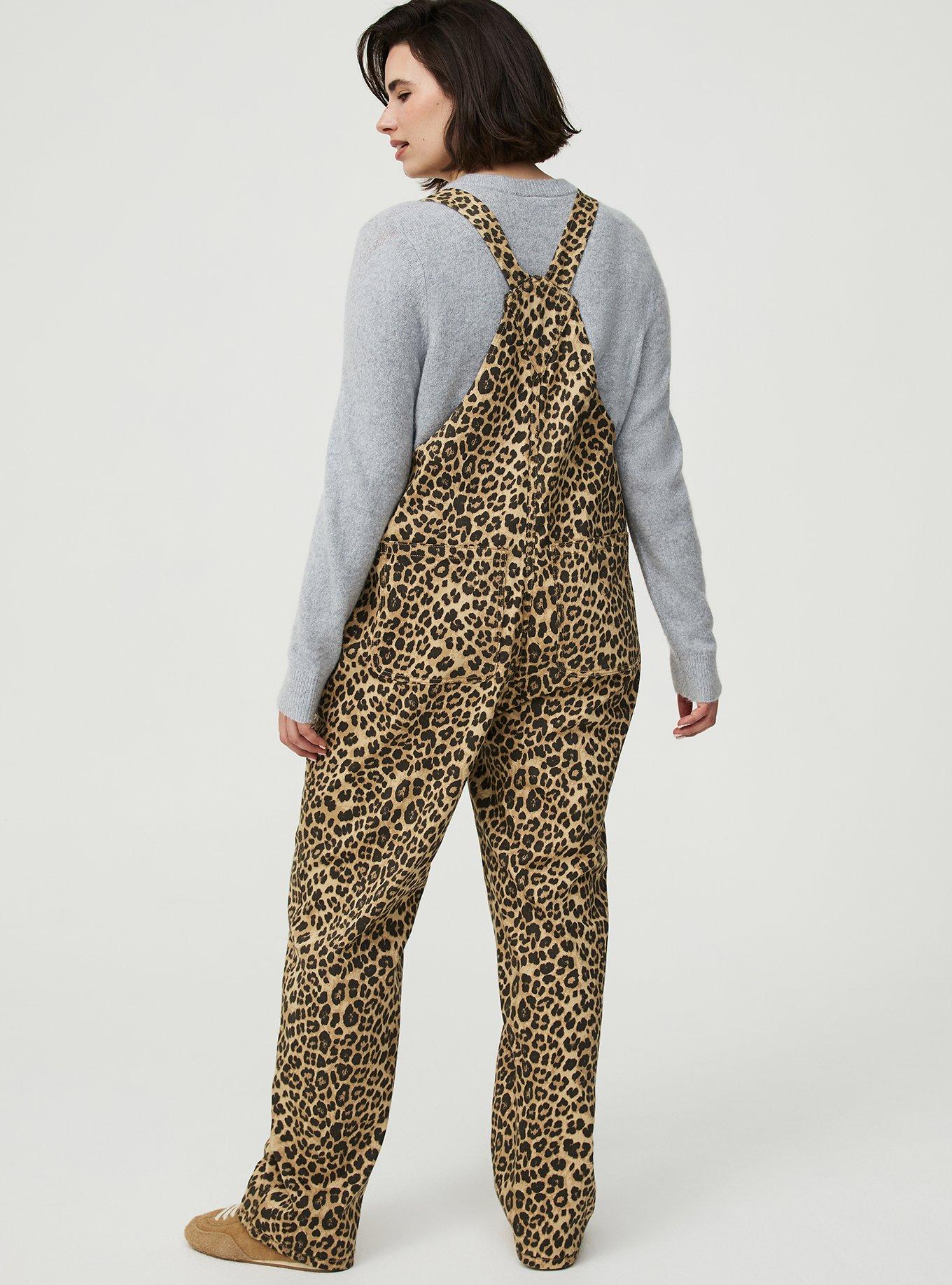Straight Leg Overall, FIFTIES LEOPARD IVORY, alternate