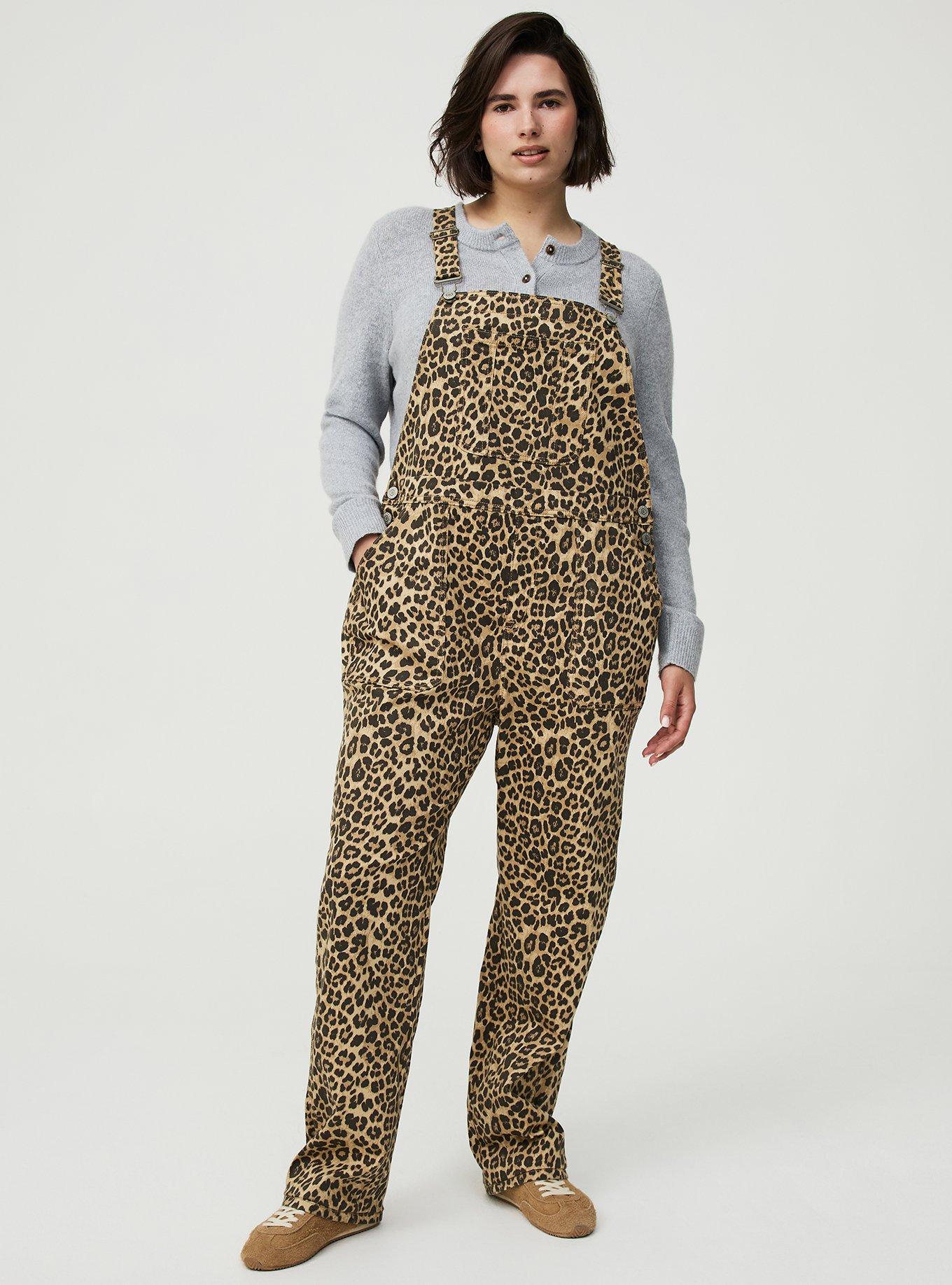 Straight Leg Overall, FIFTIES LEOPARD IVORY, alternate