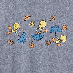 Loony Tunes Classic Cotton Crew Tee, Tweety Medium Heather Grey, swatch