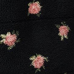 Sherpa Puffer Jacket, ETHEL FLORAL DEEP BLACK, swatch