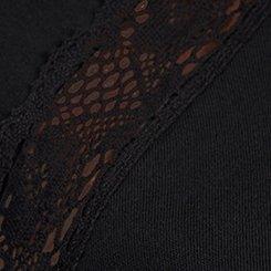Lace Pullover Crew Sweatshirt, DEEP BLACK, swatch