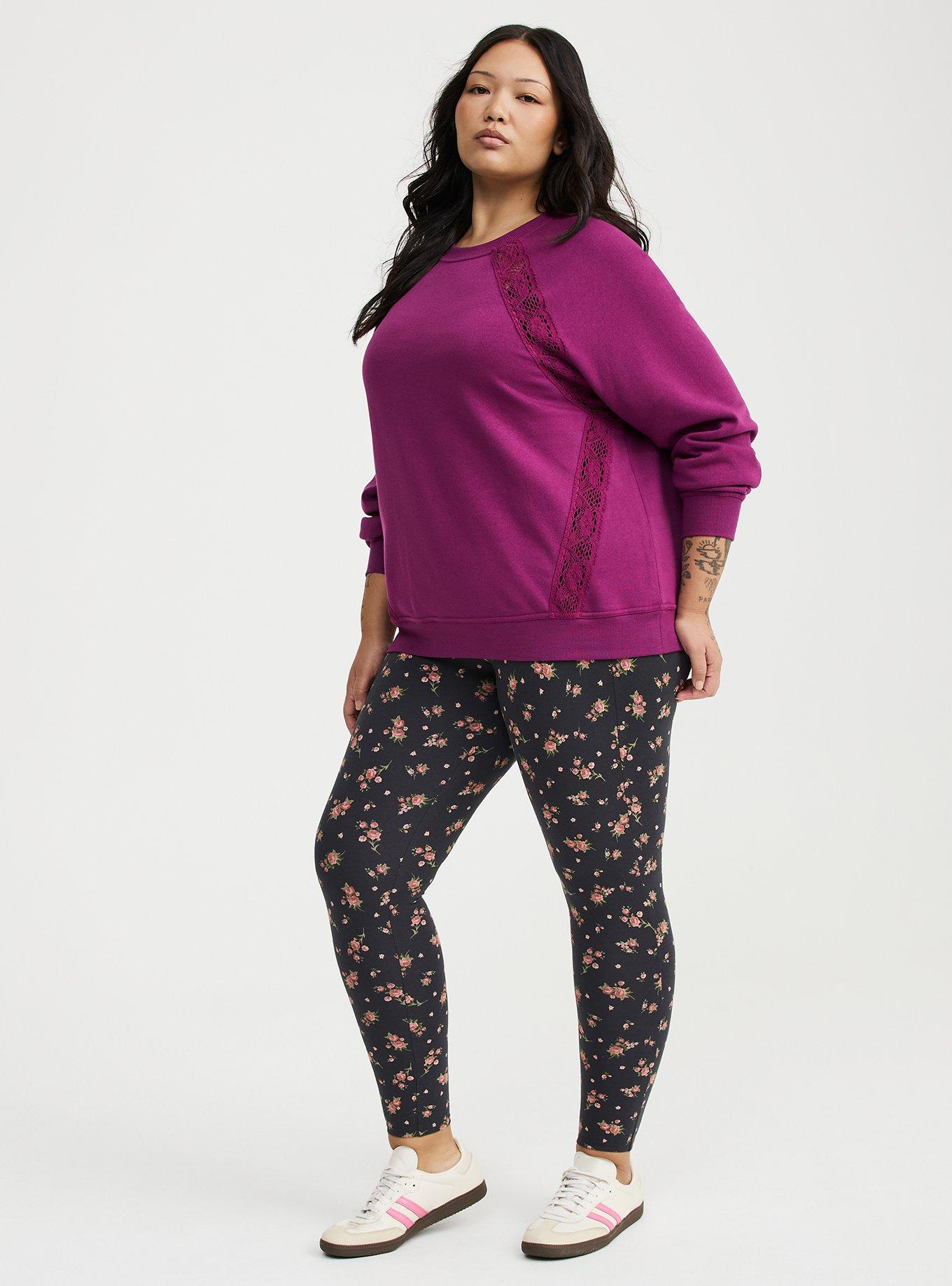 Plus Size - Lace Pullover Crew Sweatshirt - Torrid