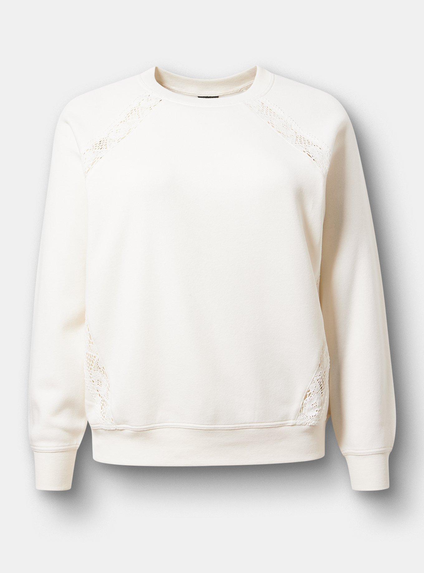 Plus Size - Lace Pullover Crew Sweatshirt - Torrid