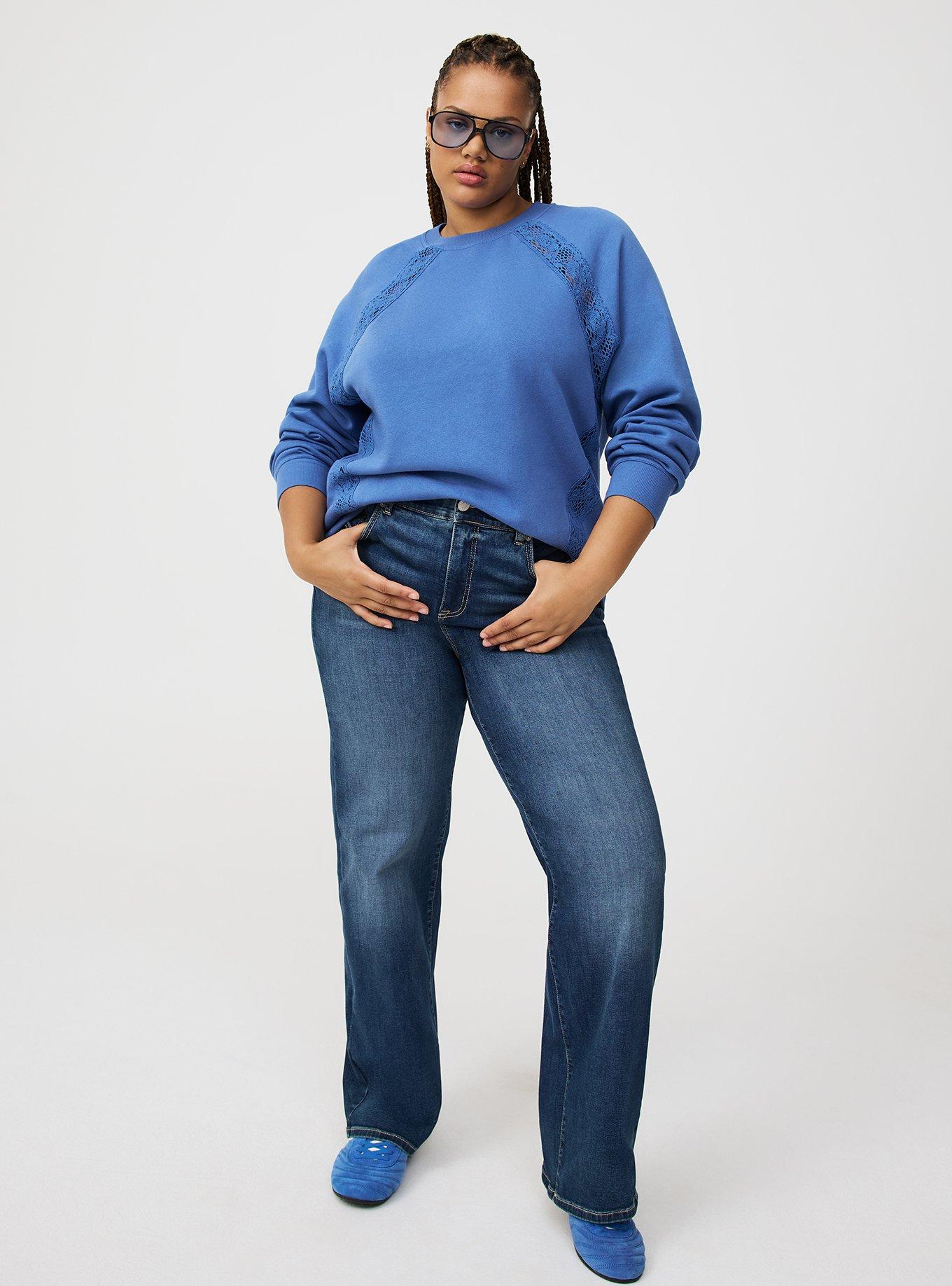 Plus Size - Lace Pullover Crew Sweatshirt - Torrid