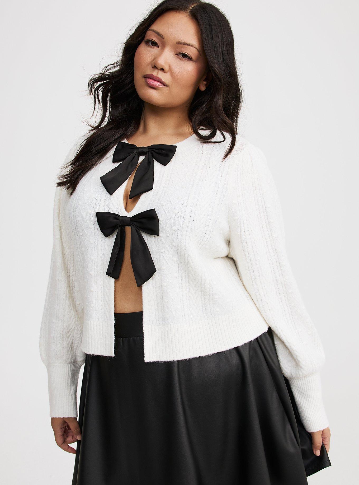 Vegan Cashmere Bow Shrug