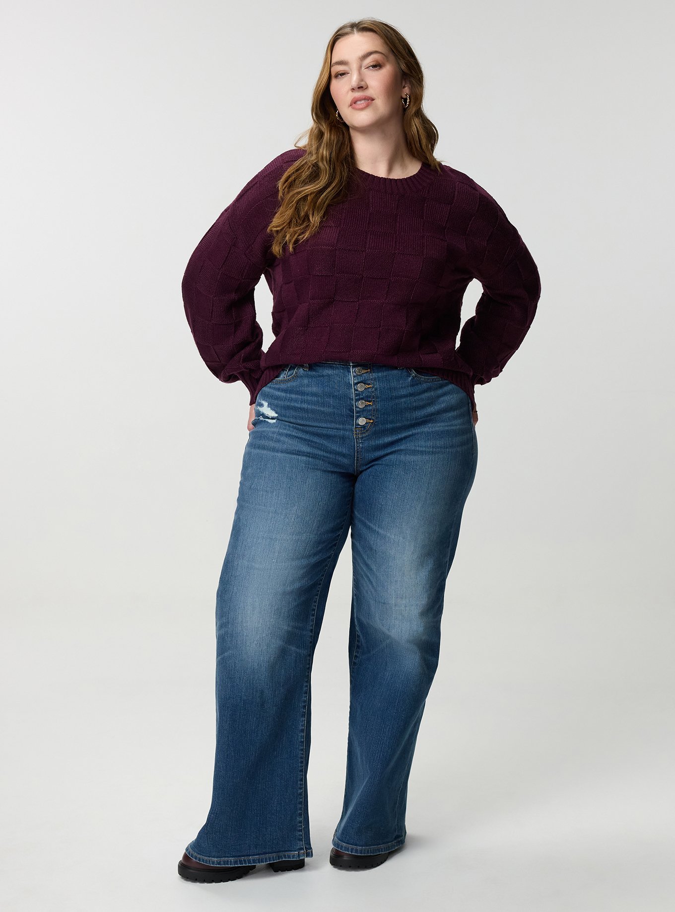 Crew Pullover Sweater, WINTER BLOOM, alternate