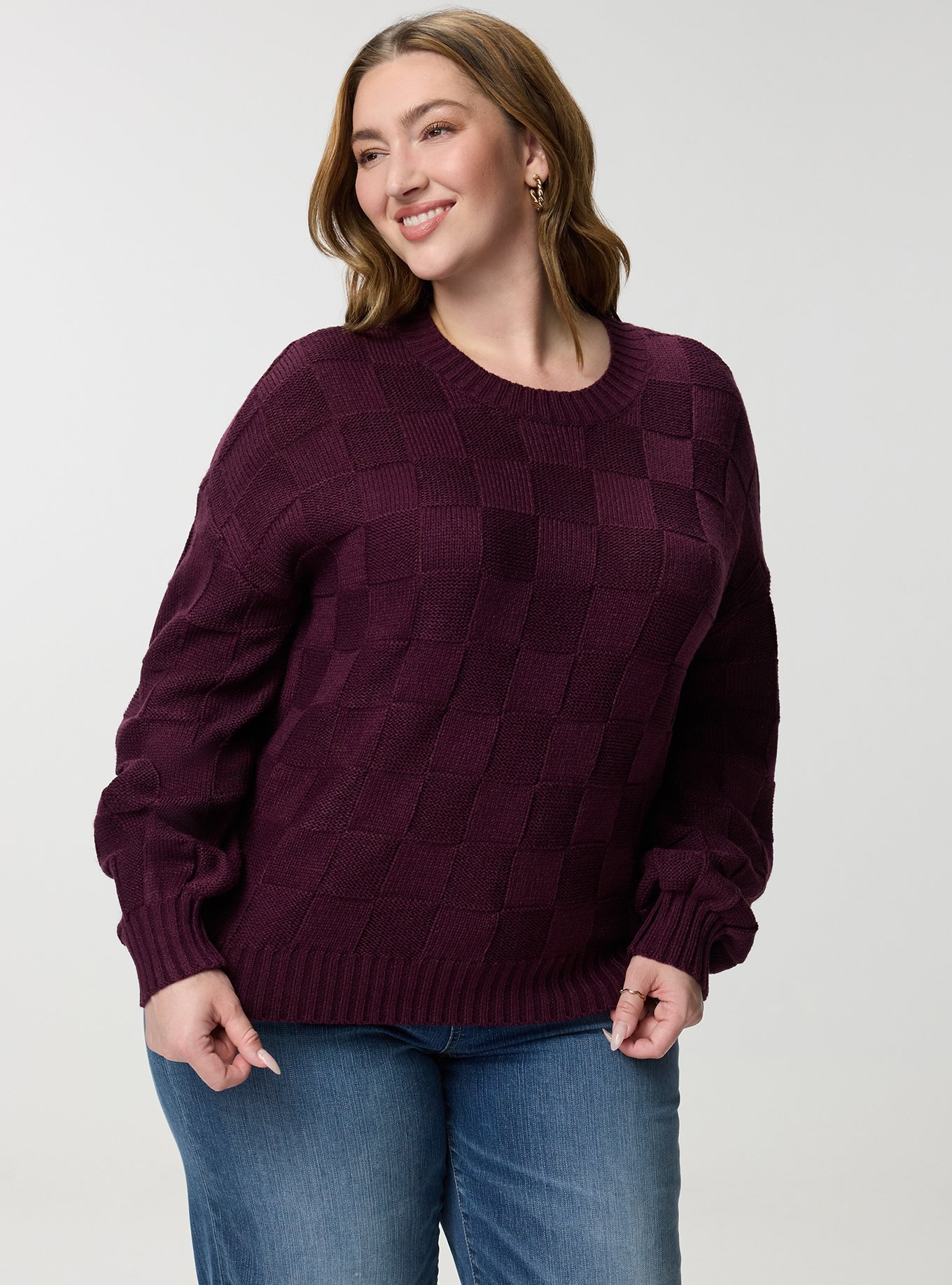 Crew Pullover Sweater, WINTER BLOOM, alternate