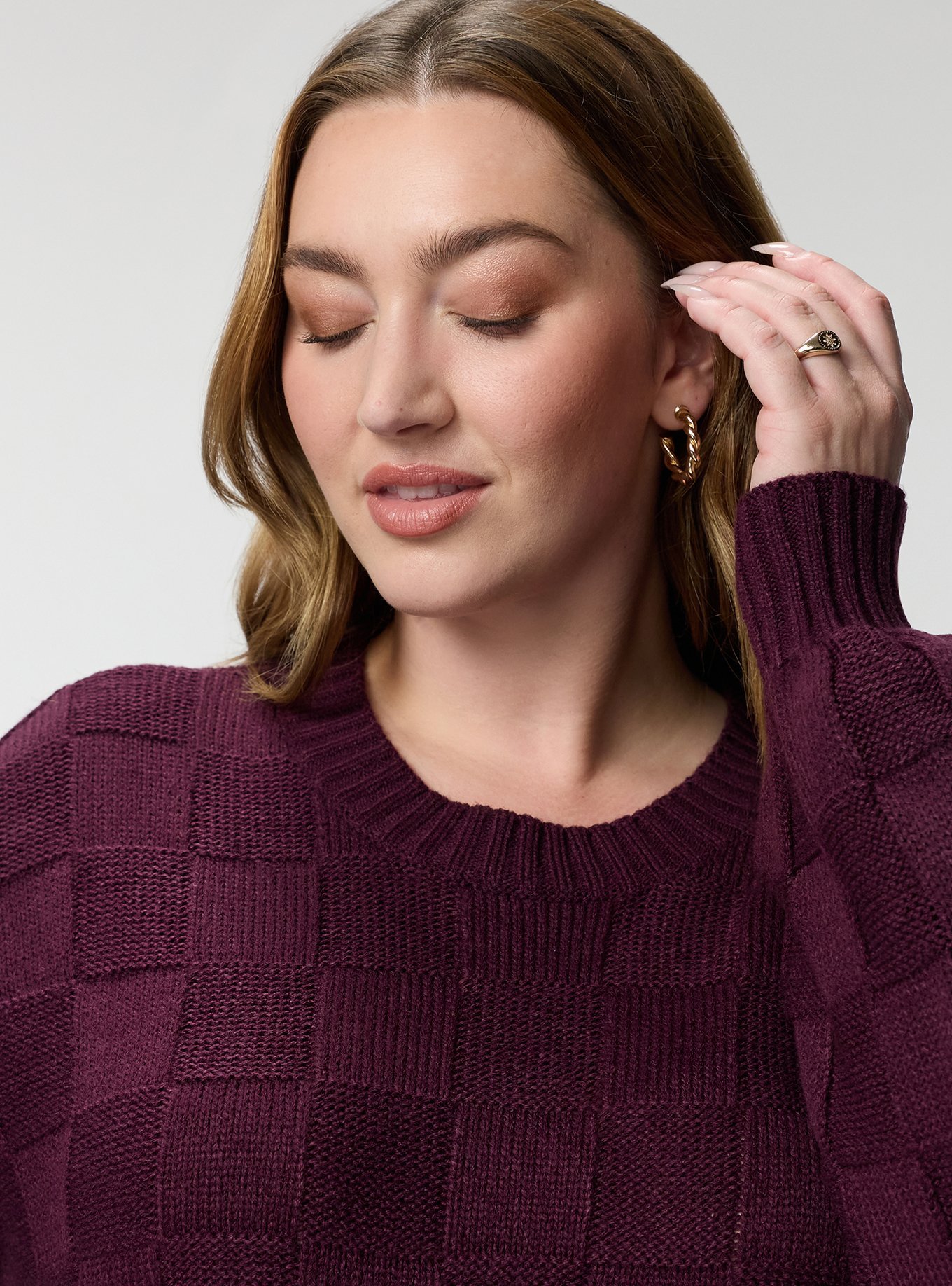 Crew Pullover Sweater, WINTER BLOOM, alternate