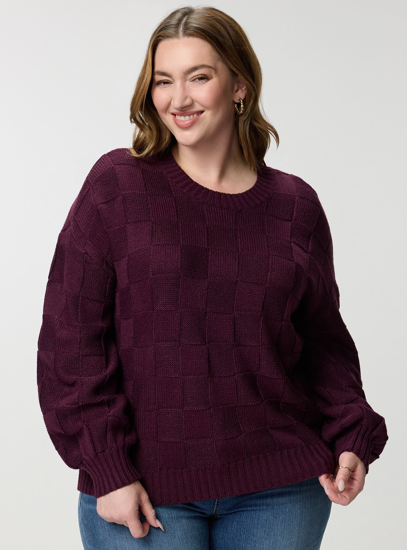 Crew Pullover Sweater, WINTER BLOOM, hi-res