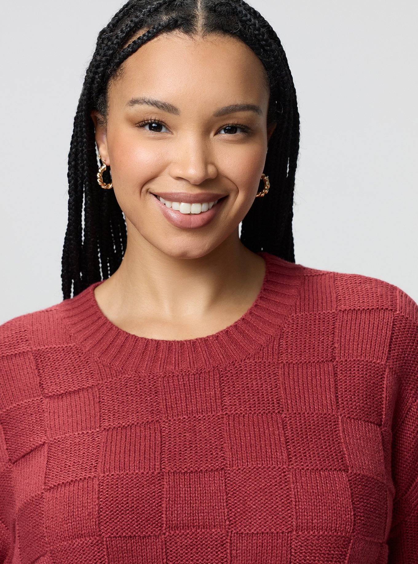Crew Pullover Sweater, EARTH RED, alternate