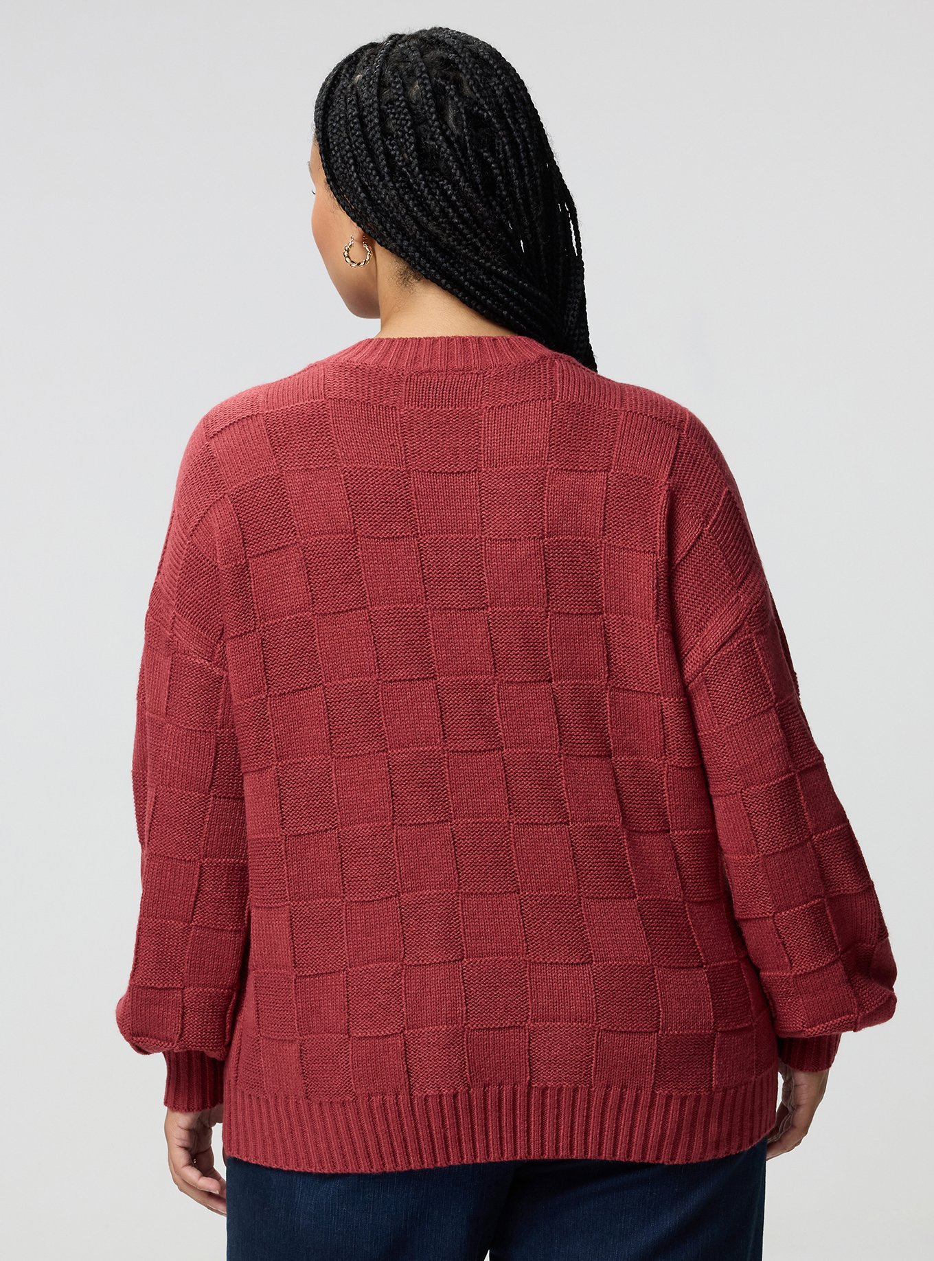 Crew Pullover Sweater, EARTH RED, alternate