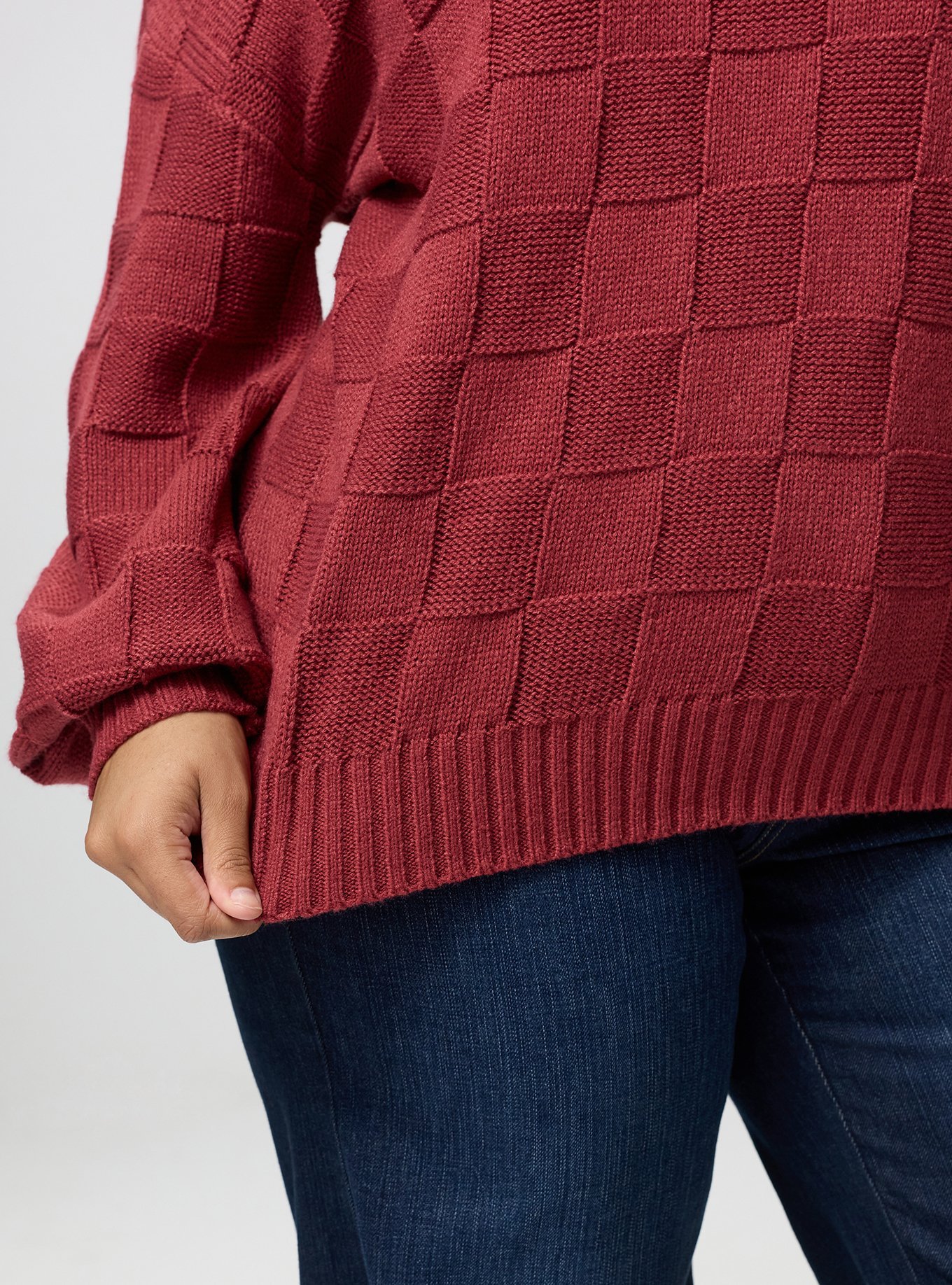 Crew Pullover Sweater, EARTH RED, alternate