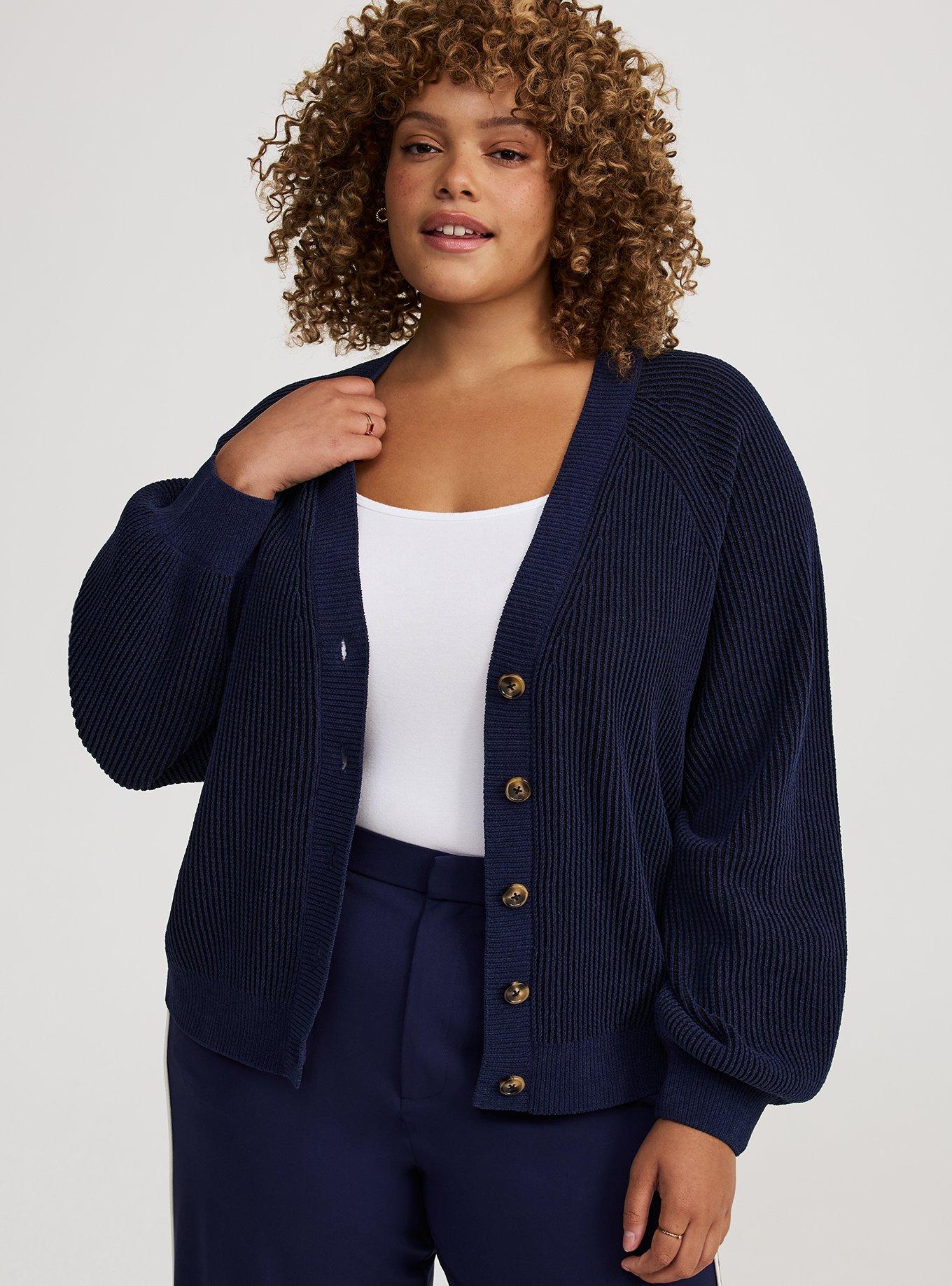 Cardigan V-Neck Chenille Sweater