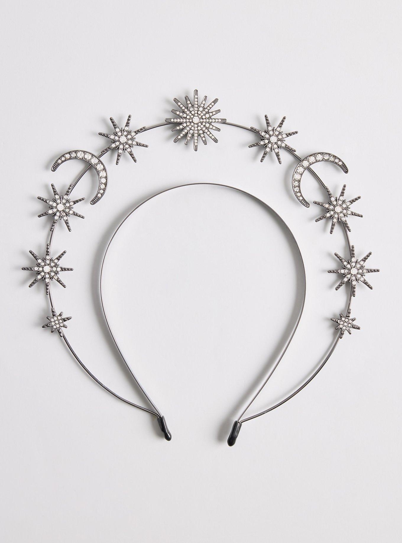 Plus Size Celestial Goddess Headband, HEMATITE, hi-res
