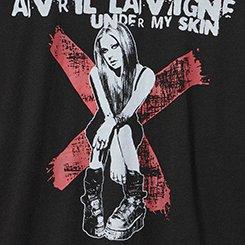 Plus Size Avril Lavigne Long Sleeve Tee, AVRIL LAVIGNE DEEP BLACK, swatch