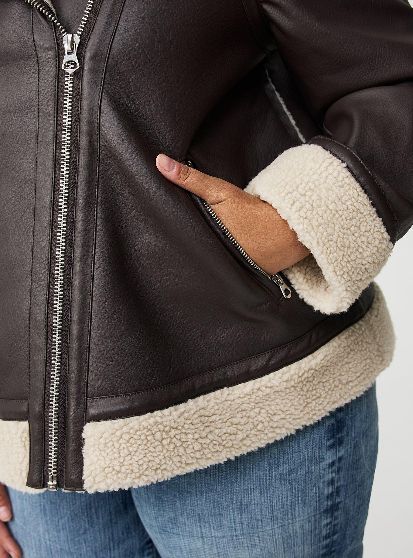 Sherpa Lined Moto Jacket