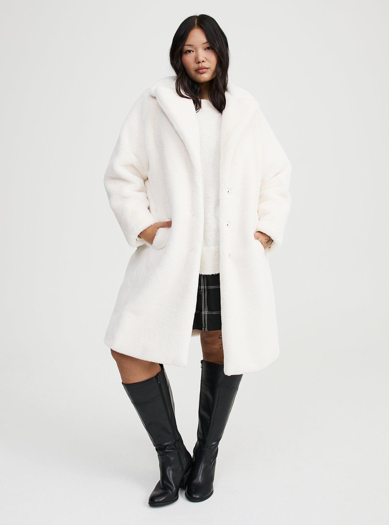 ジャケット・アウター ANDWANG <White mix fake fur coat> LONG ジャケット・アウター ANDWANG <White mix fake fur coat> LONG