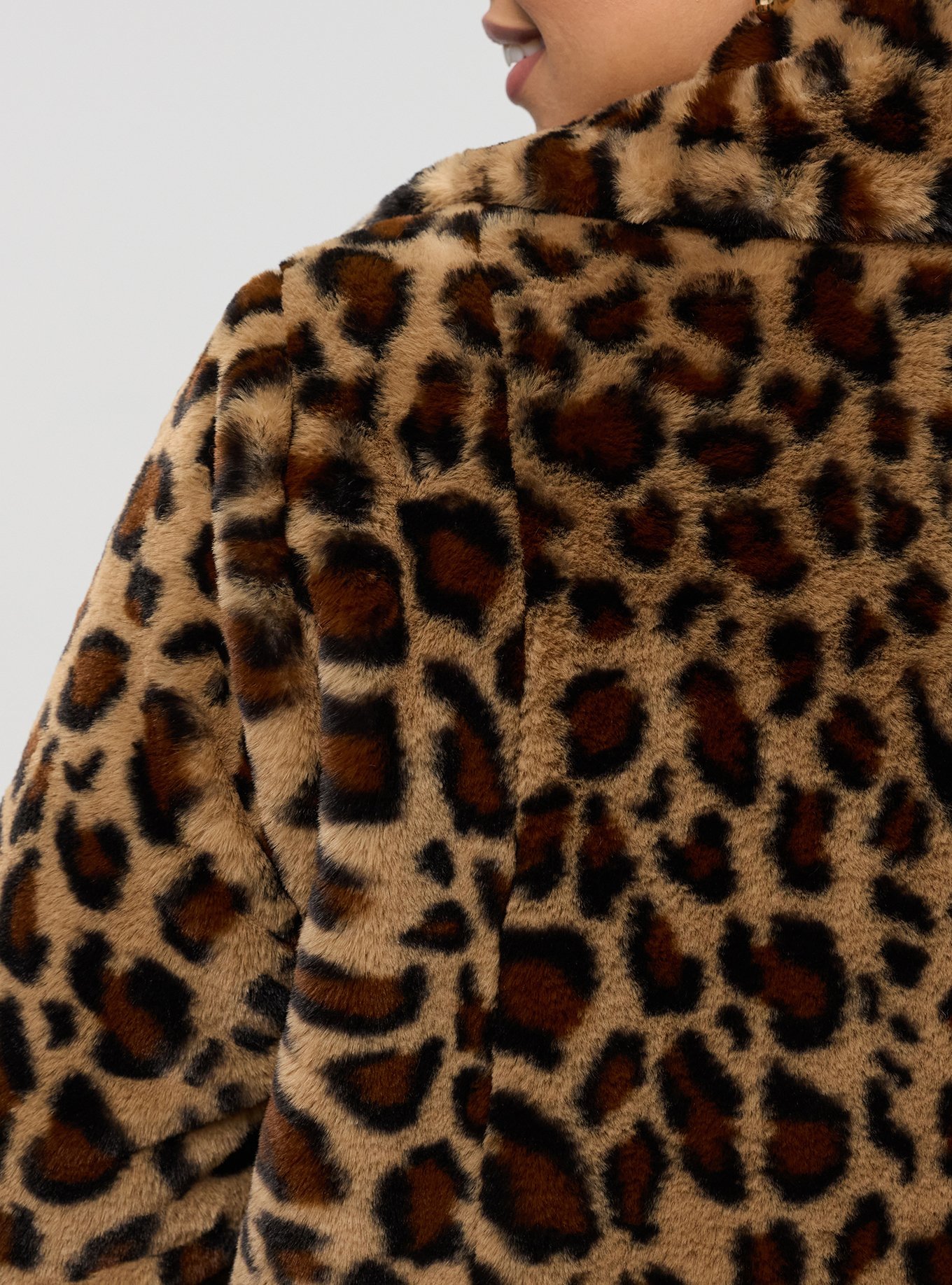 Longline Faux Fur Coat, ON THE PROWL LEOPARD MULTI, alternate