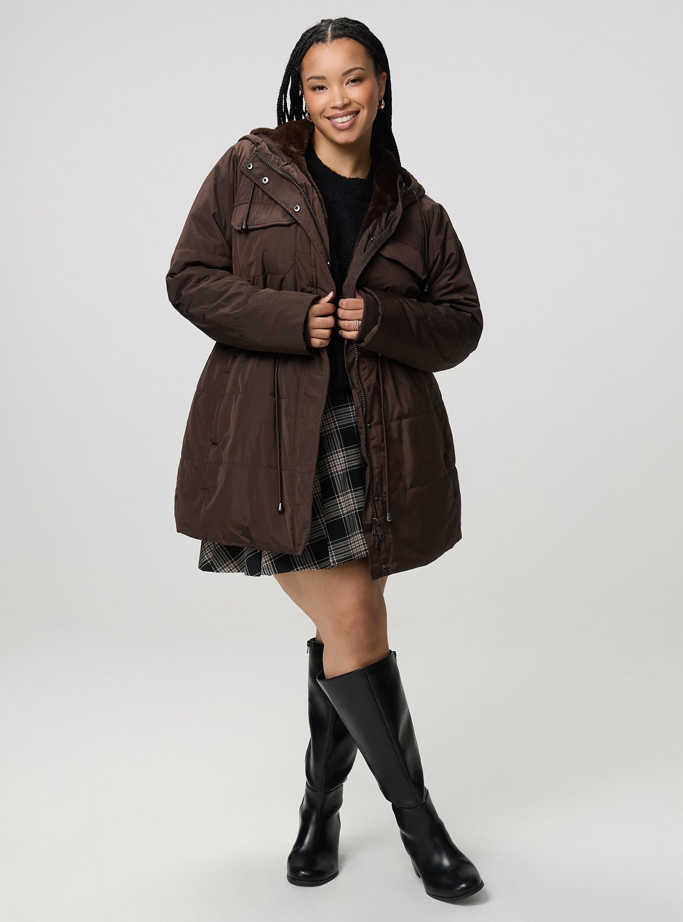 Plus Size - Fur-Lined Puffer Jacket - Torrid