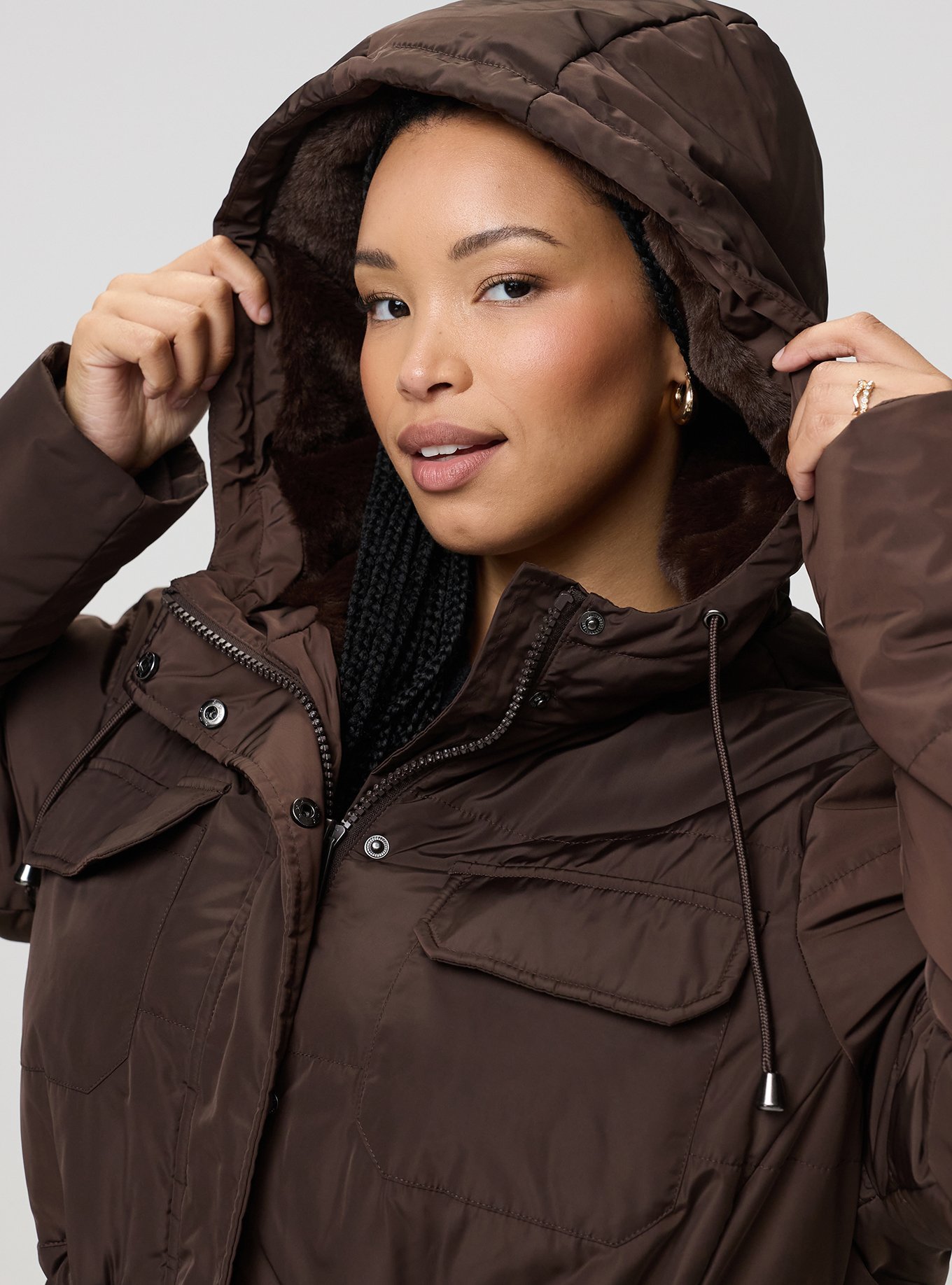 Plus Size - Fur-Lined Puffer Jacket - Torrid