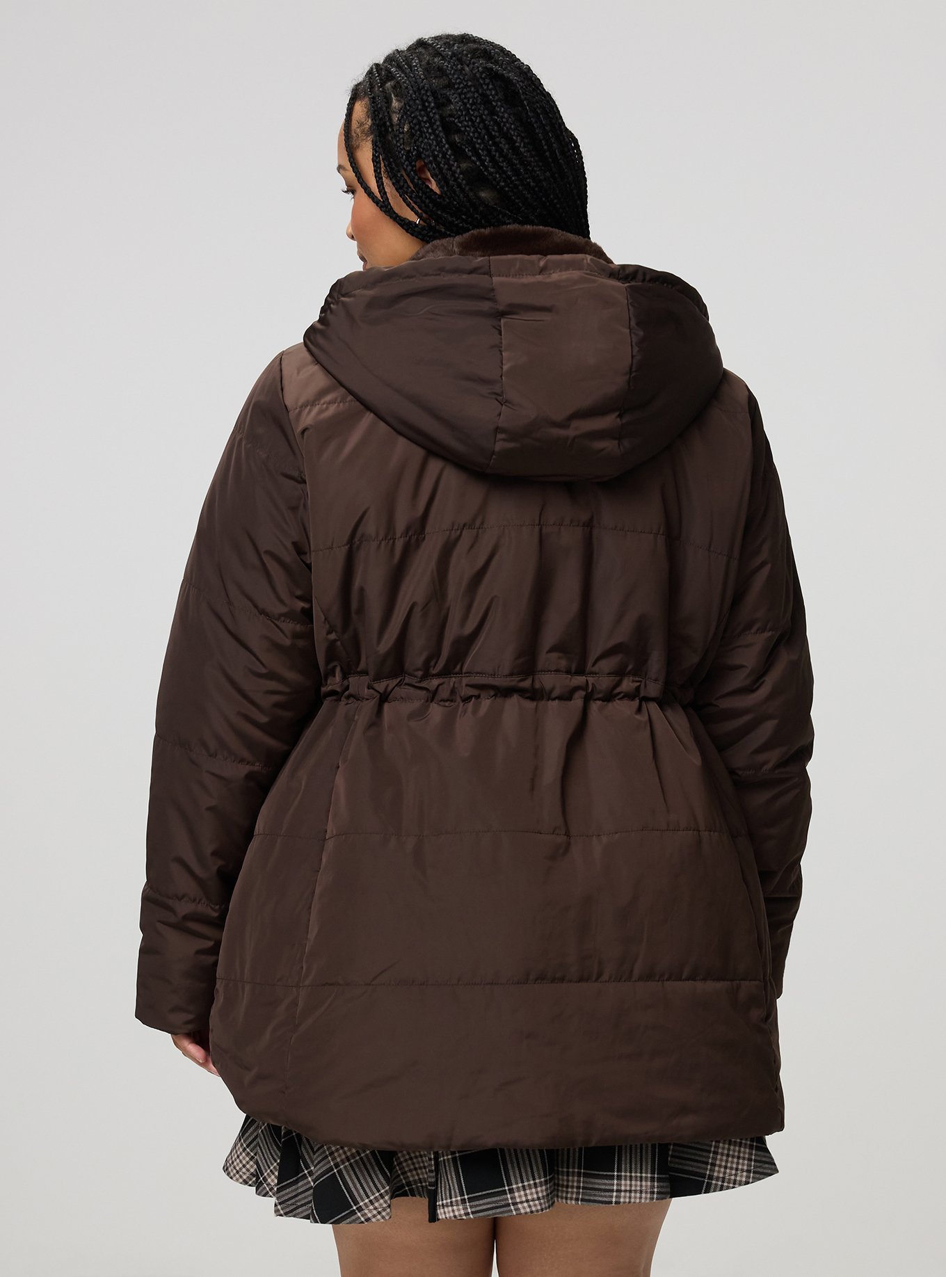 Fur-Lined Puffer Jacket, JAVA, alternate