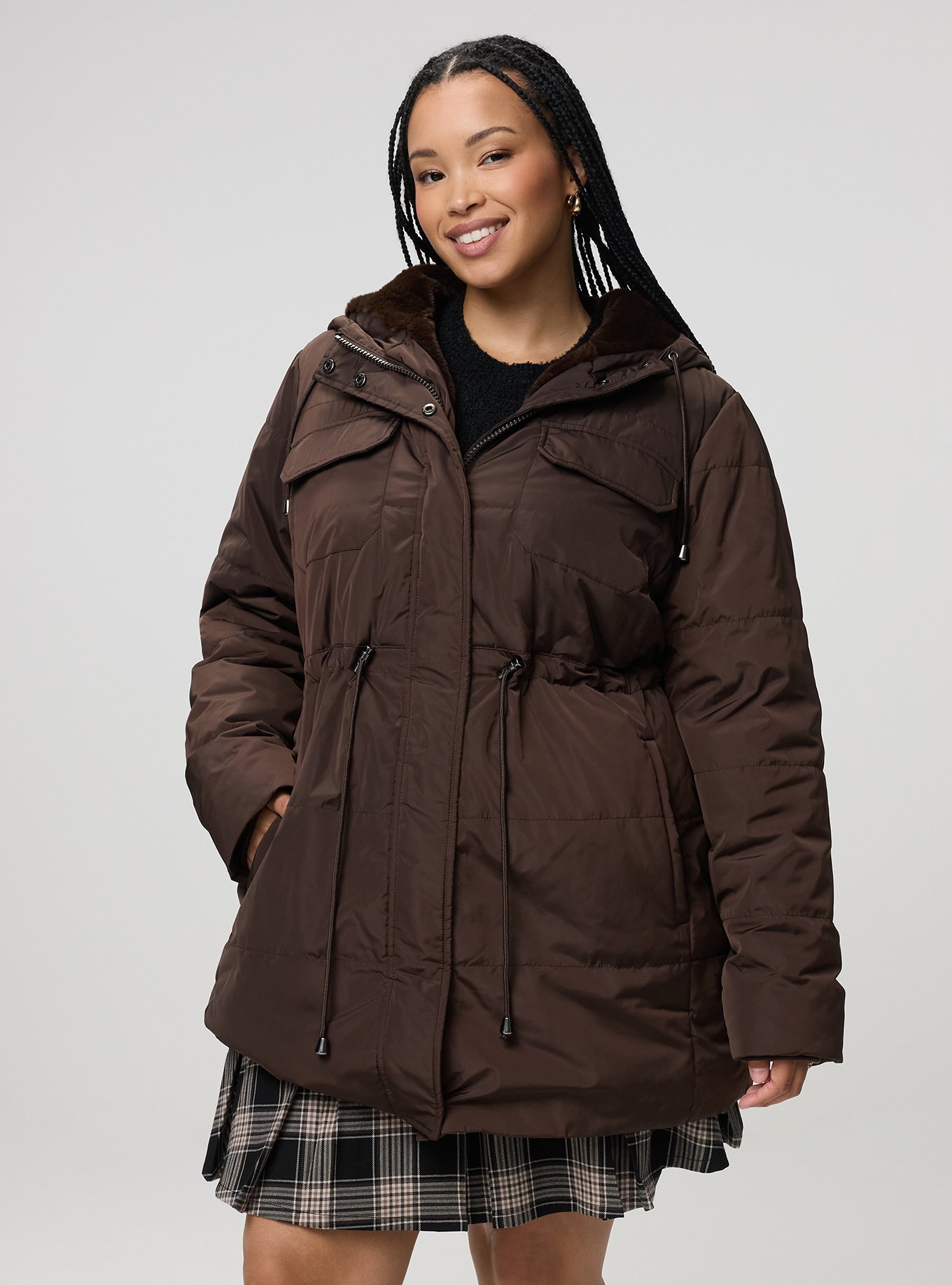 Plus Size - Fur-Lined Puffer Jacket - Torrid