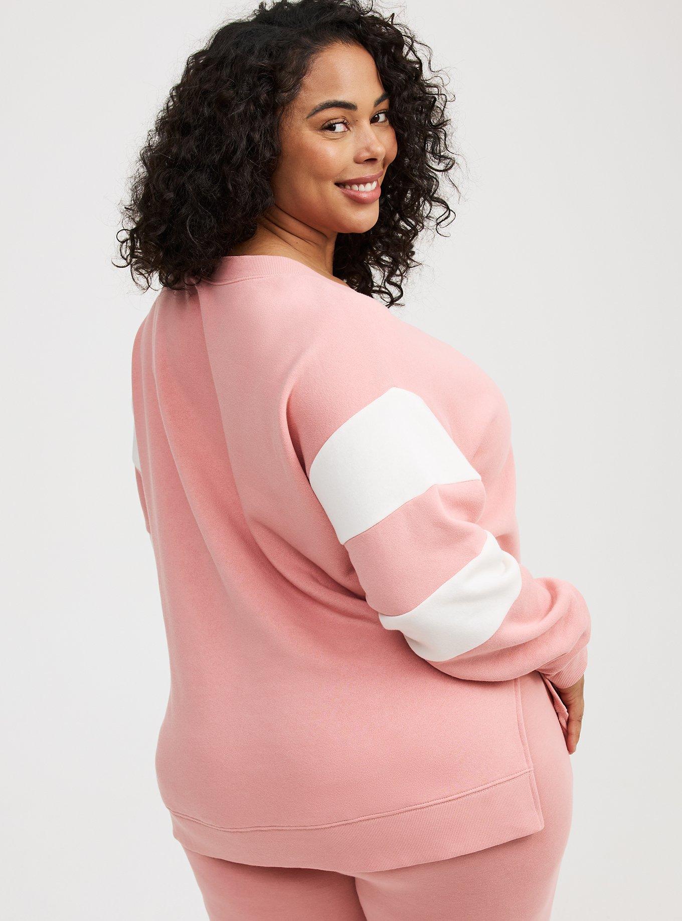 Cozy Fleece V-Neck Step Hem Sweatshirt