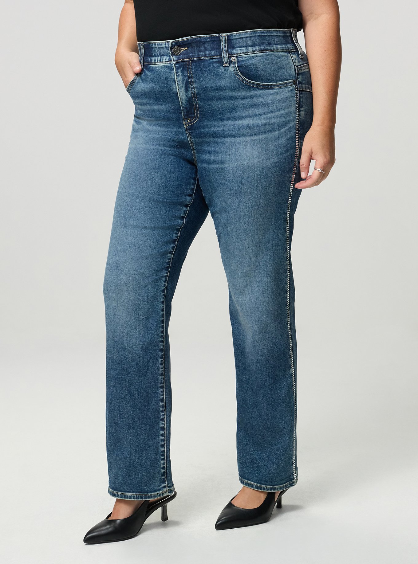 Bombshell High-Rise Straight Jean, VENUS, alternate