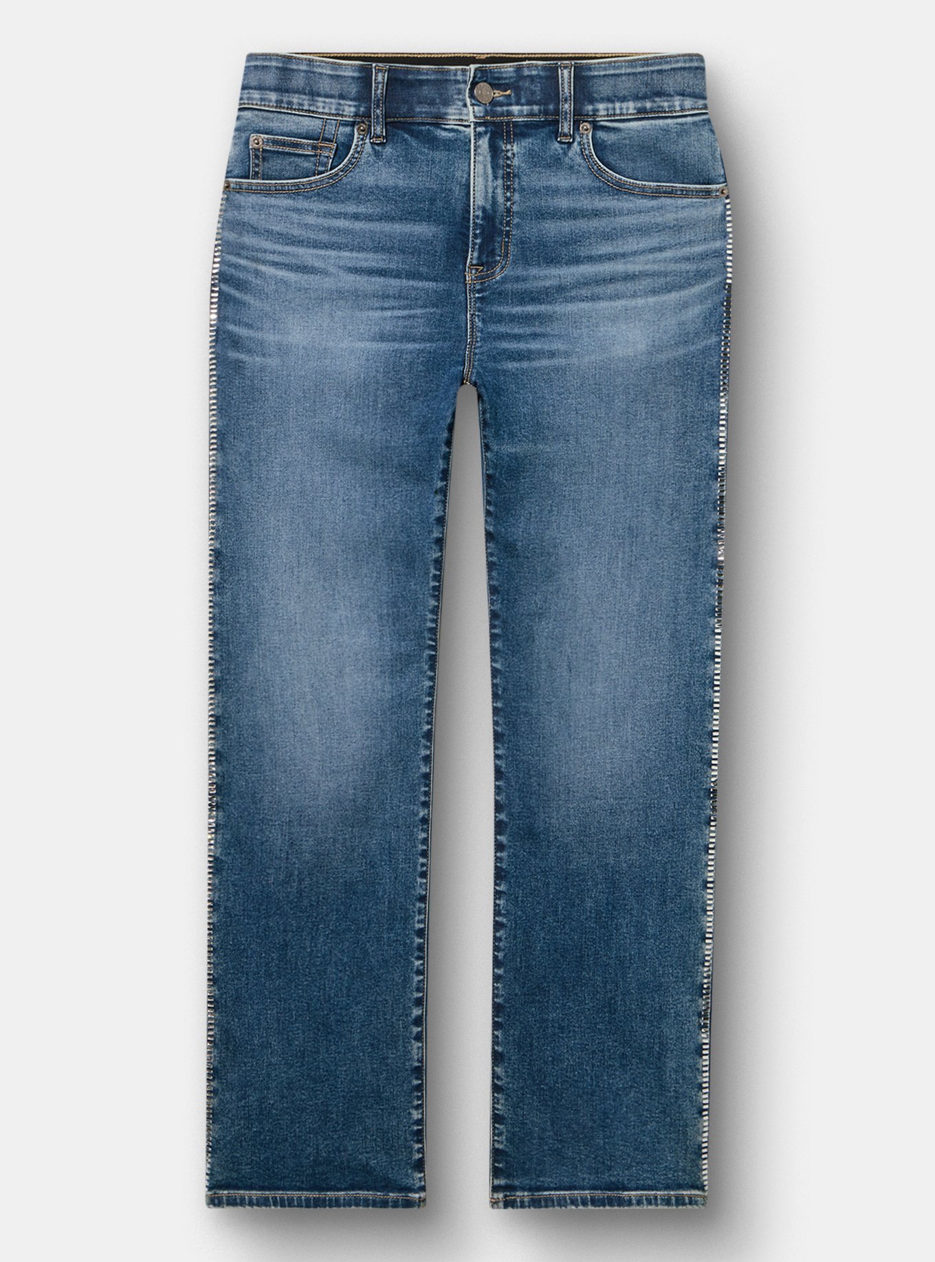 Bombshell High-Rise Straight Jean, VENUS, flat