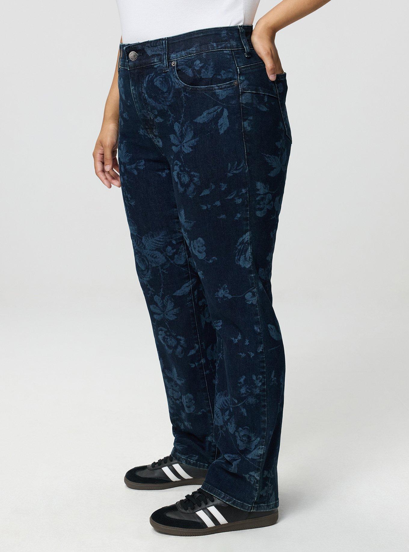 Bombshell High-Rise Straight Jean, LASER FLORAL, alternate