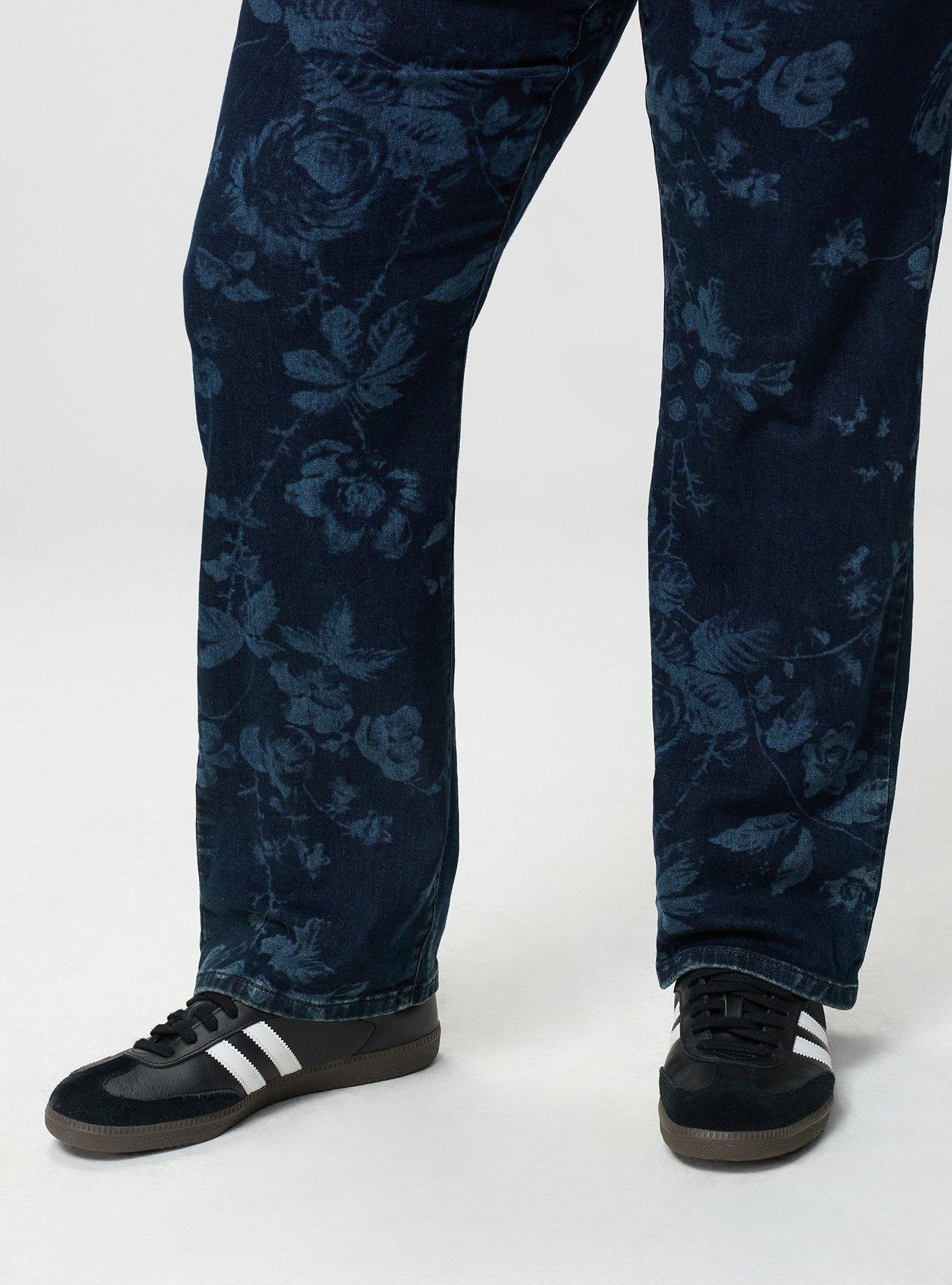 Bombshell High-Rise Straight Jean, LASER FLORAL, alternate