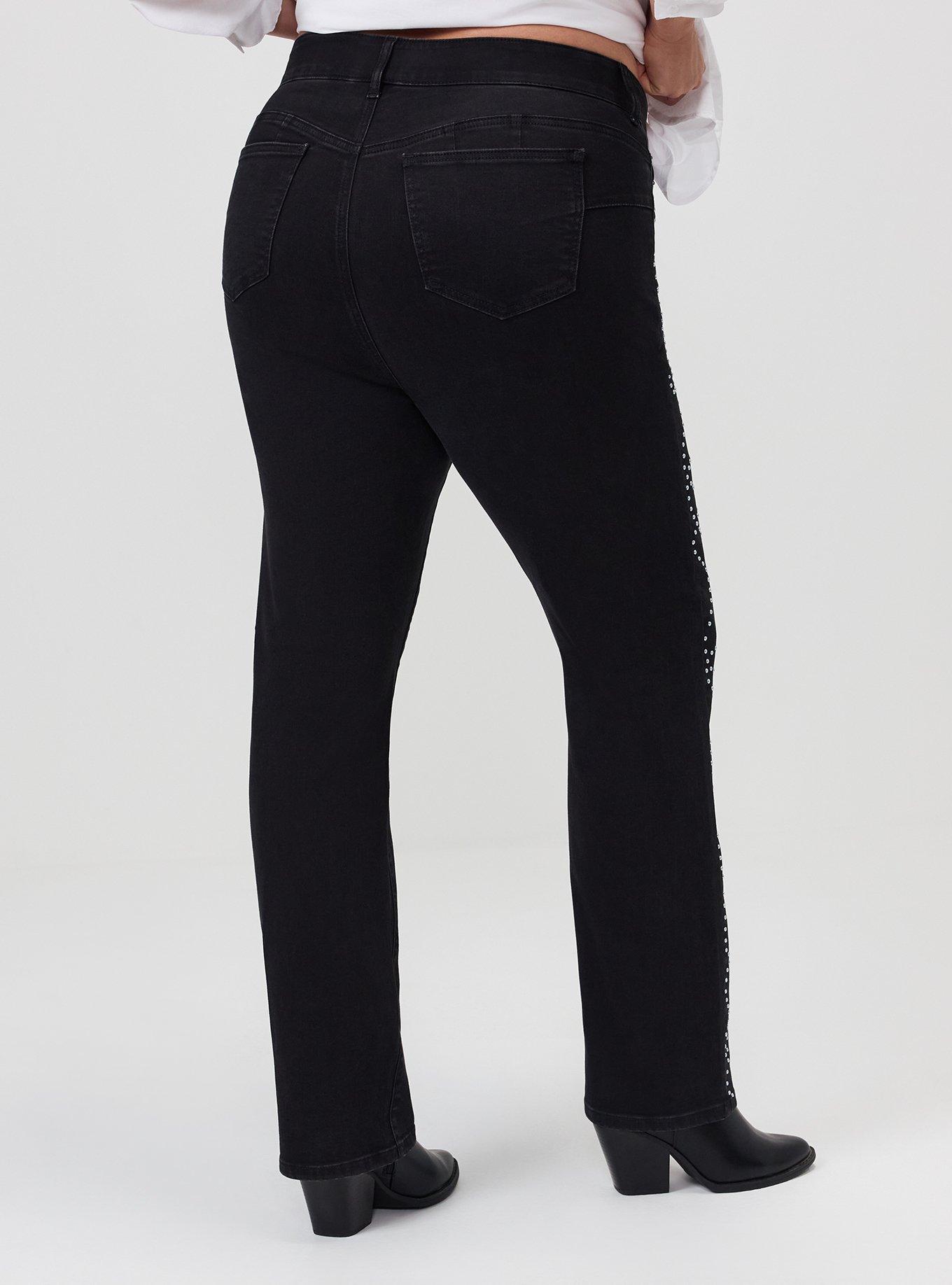 Bombshell Straight High-Rise Jean, WASHED BLACK, alternate