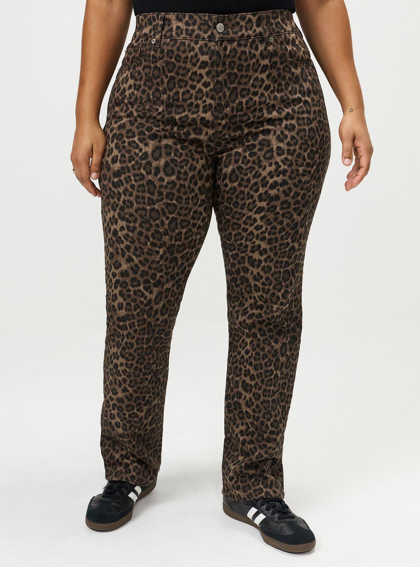 Bombshell Straight High-Rise Jean, FIFTIES LEOPARD BROWN, alternate